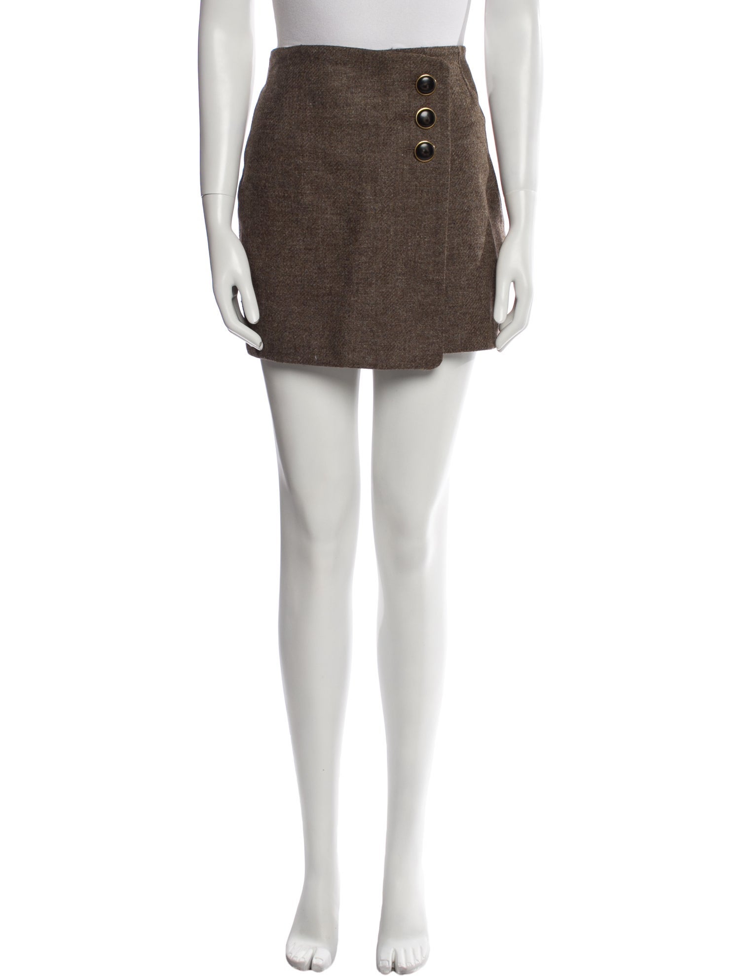 Sézane Virgin Wool Mini Skirt