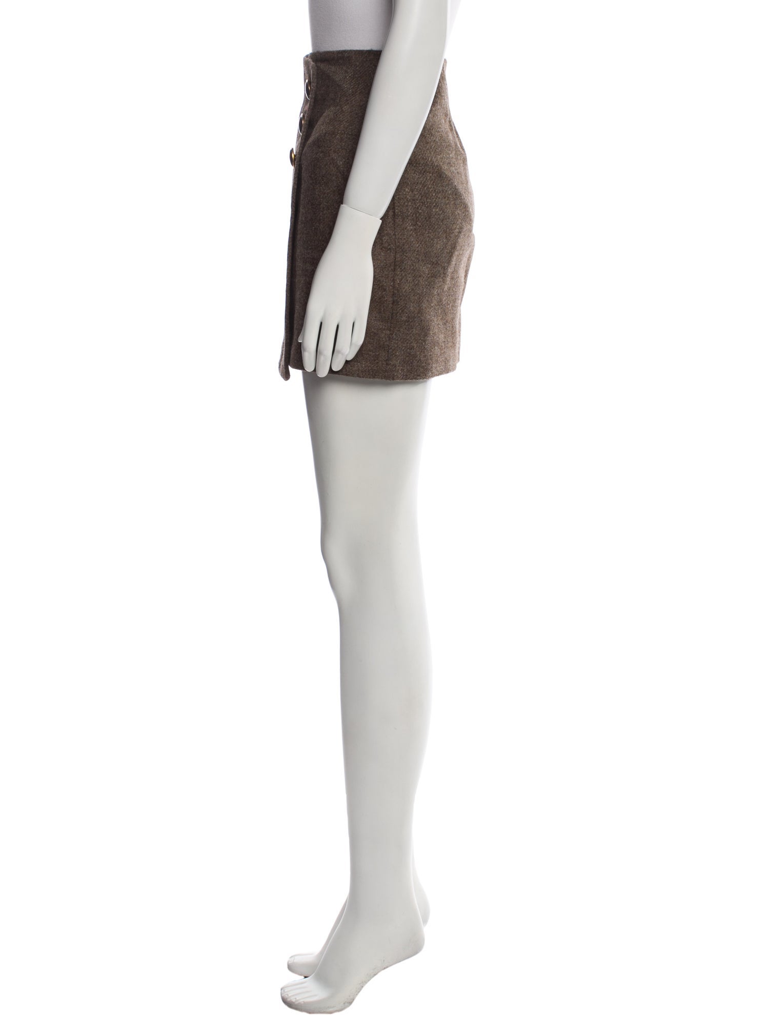 Sézane Virgin Wool Mini Skirt