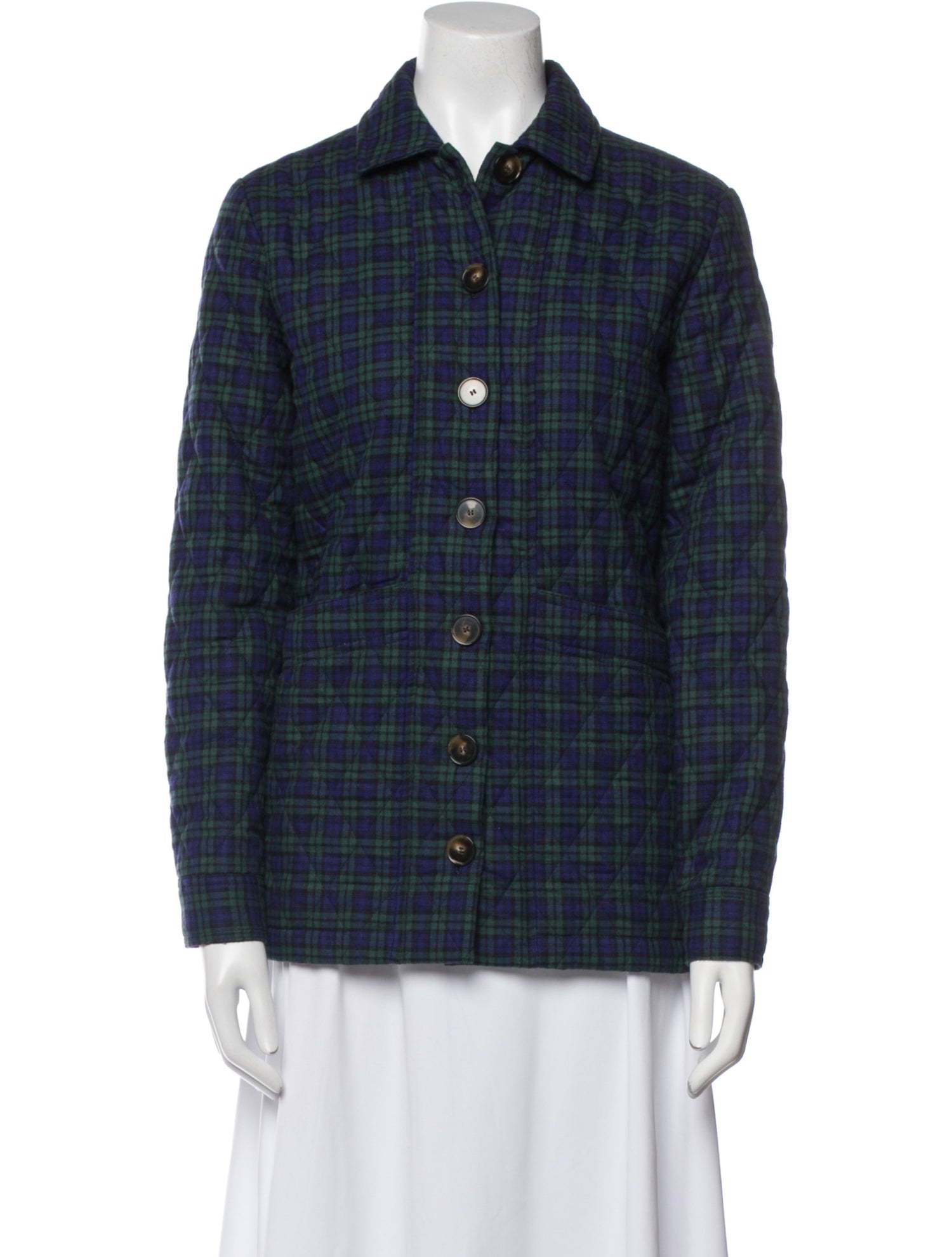 Sézane Plaid Print Jacket