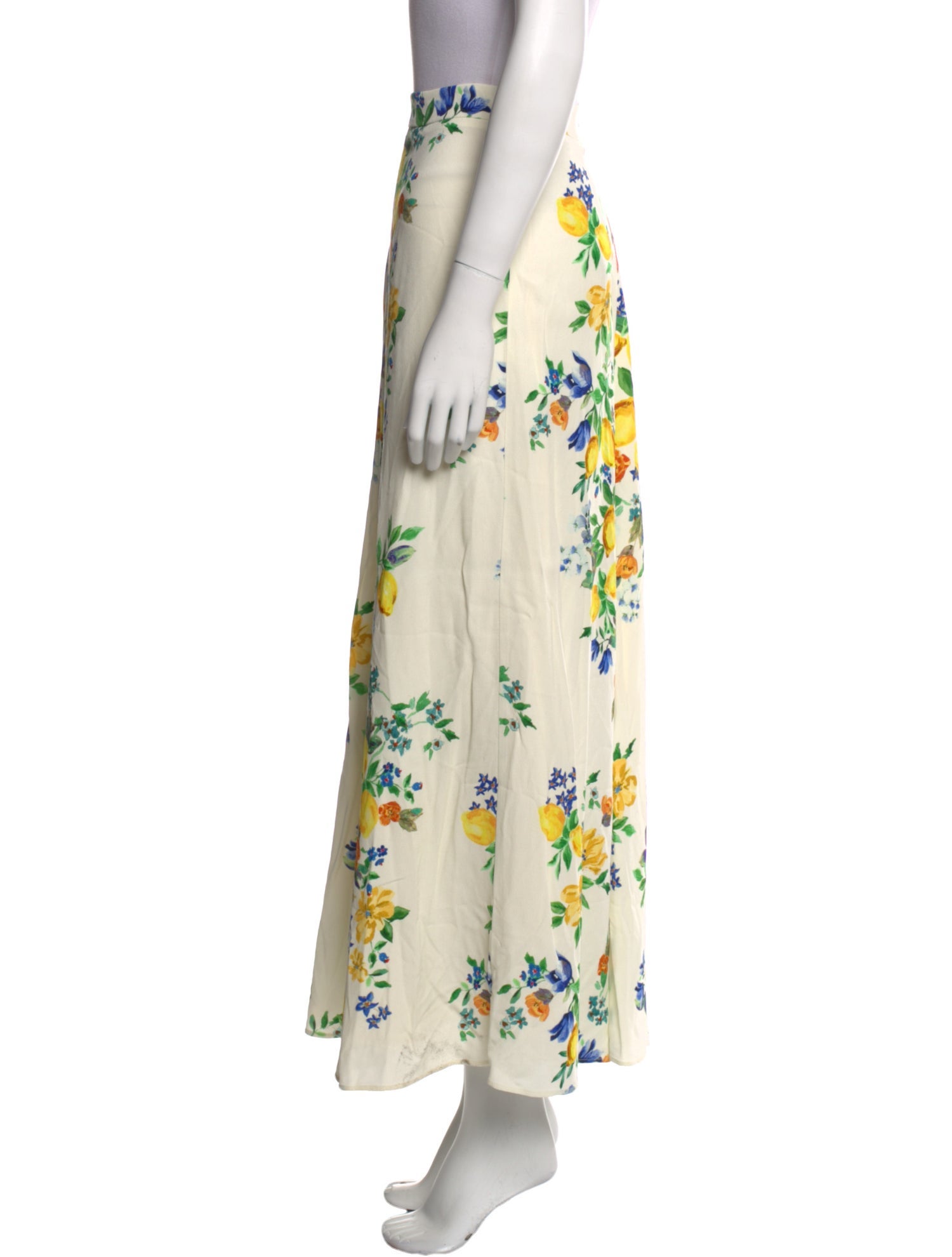 Sézane Floral Print Midi Length Skirt