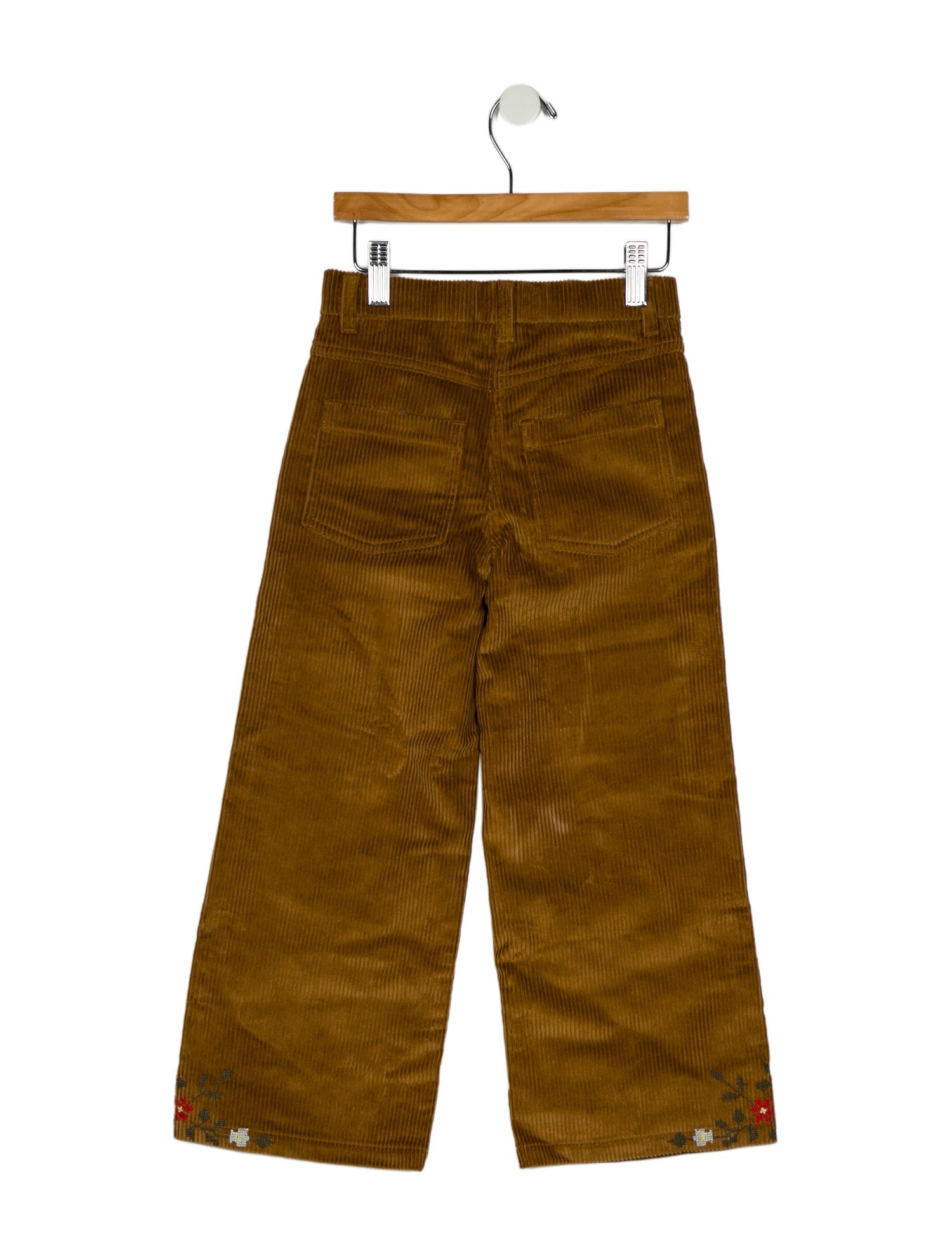 Sézane Girls' Embroidered Corduroy Pants