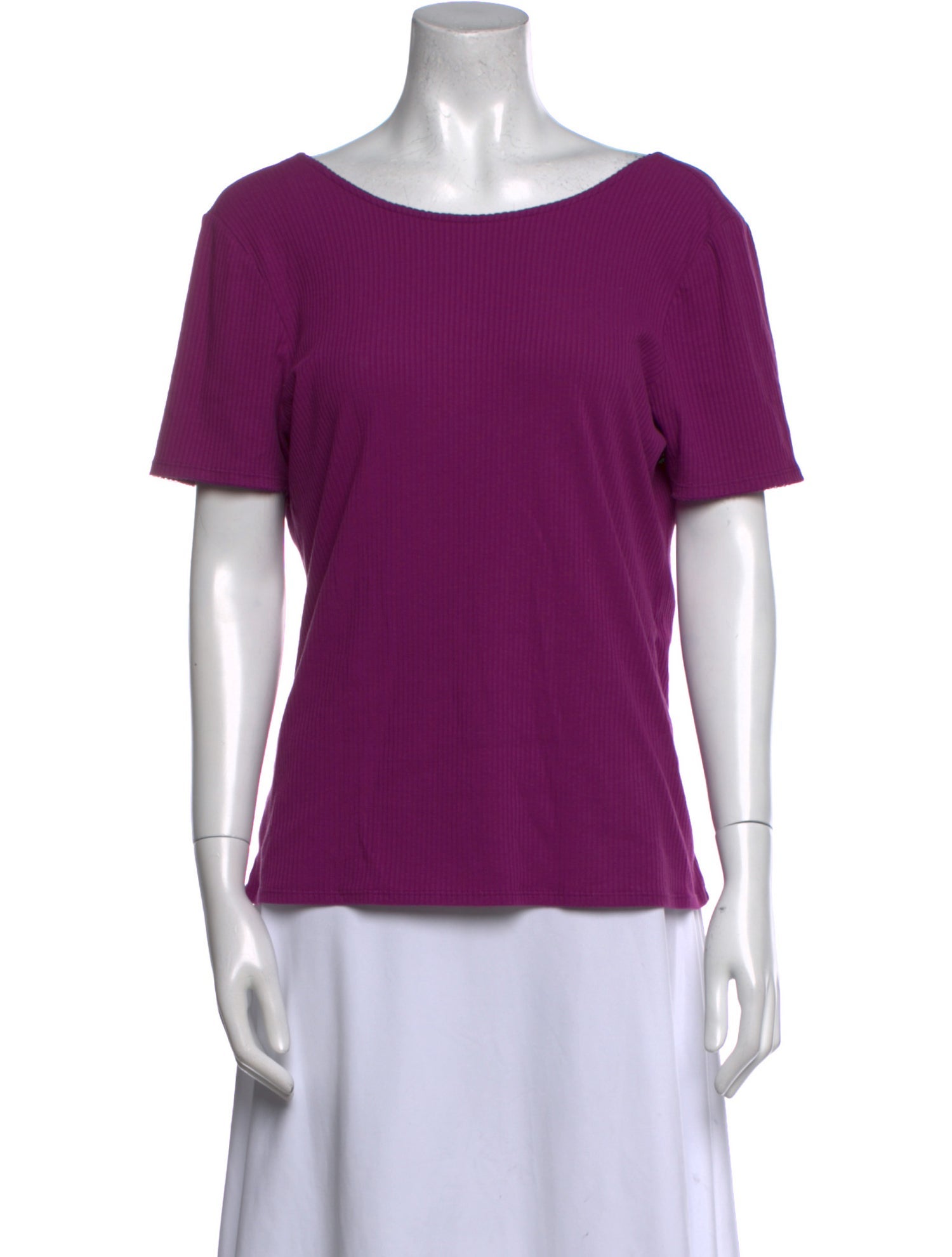 Sézane Bateau Neckline Short Sleeve T-Shirt