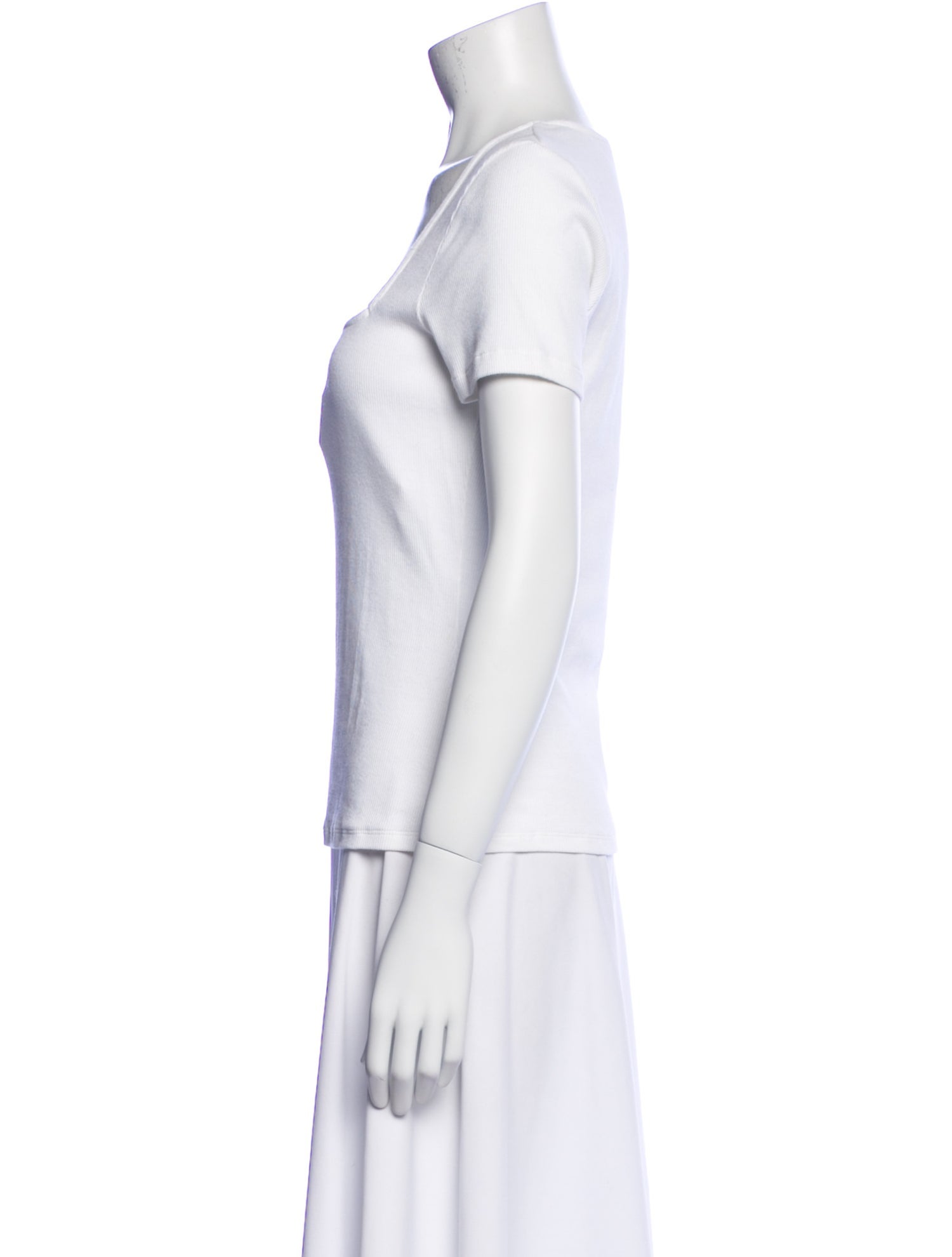 Sézane Square Neckline Short Sleeve T-Shirt