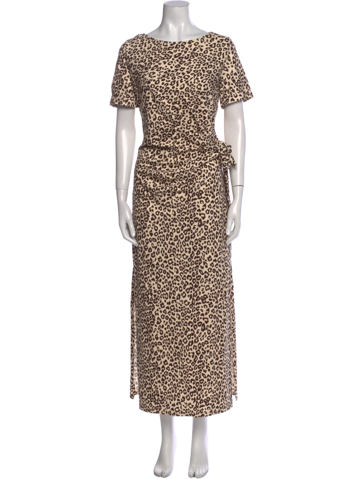 Sézane Animal Print Long Dress