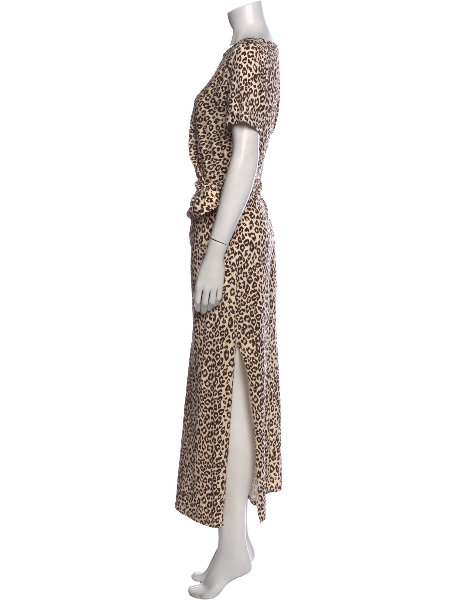 Sézane Animal Print Long Dress