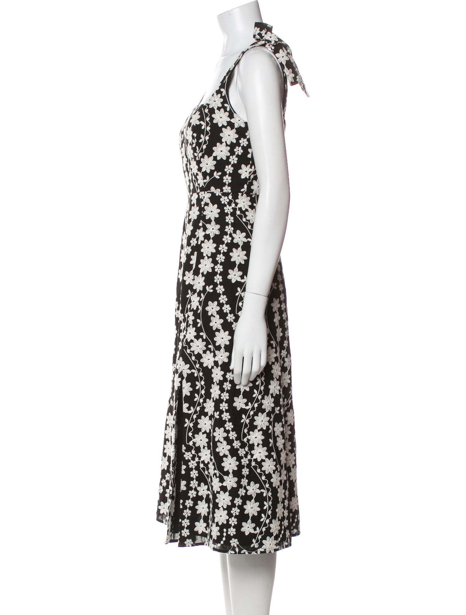 Sézane Floral Print Midi Length Dress