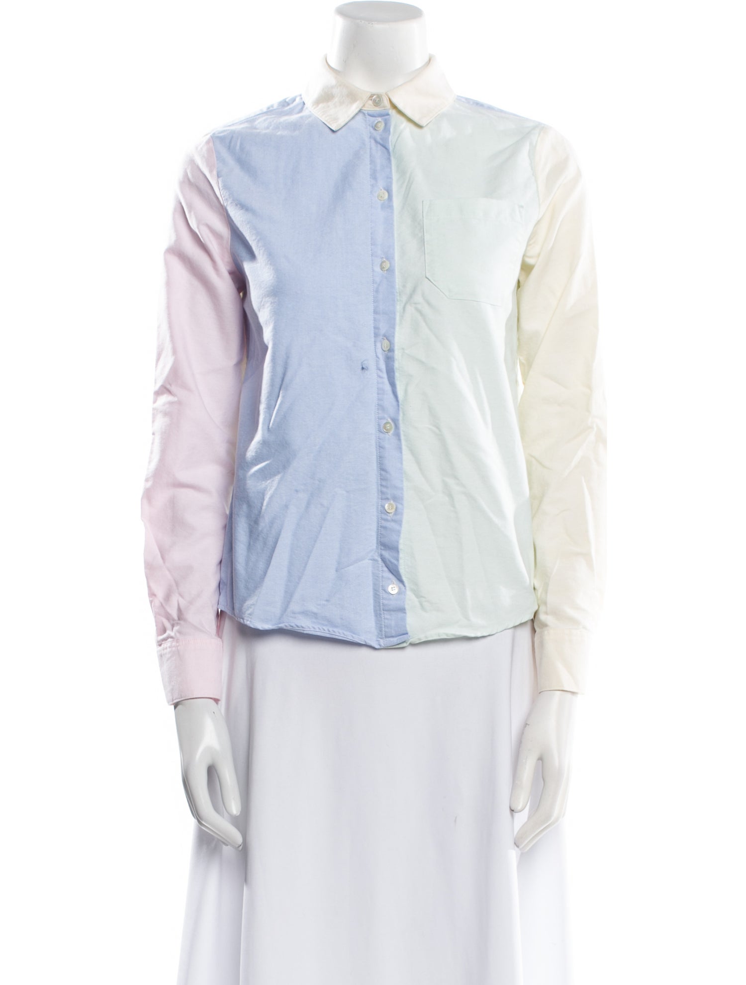 Sézane Long Sleeve Button-Up Top