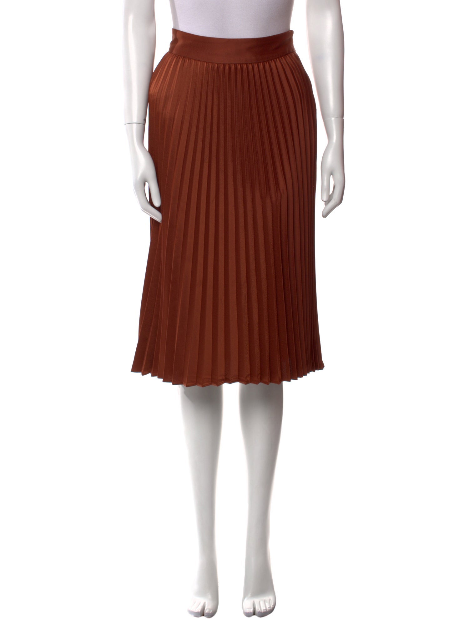 Sézane Pleated Accents Knee-Length Skirt