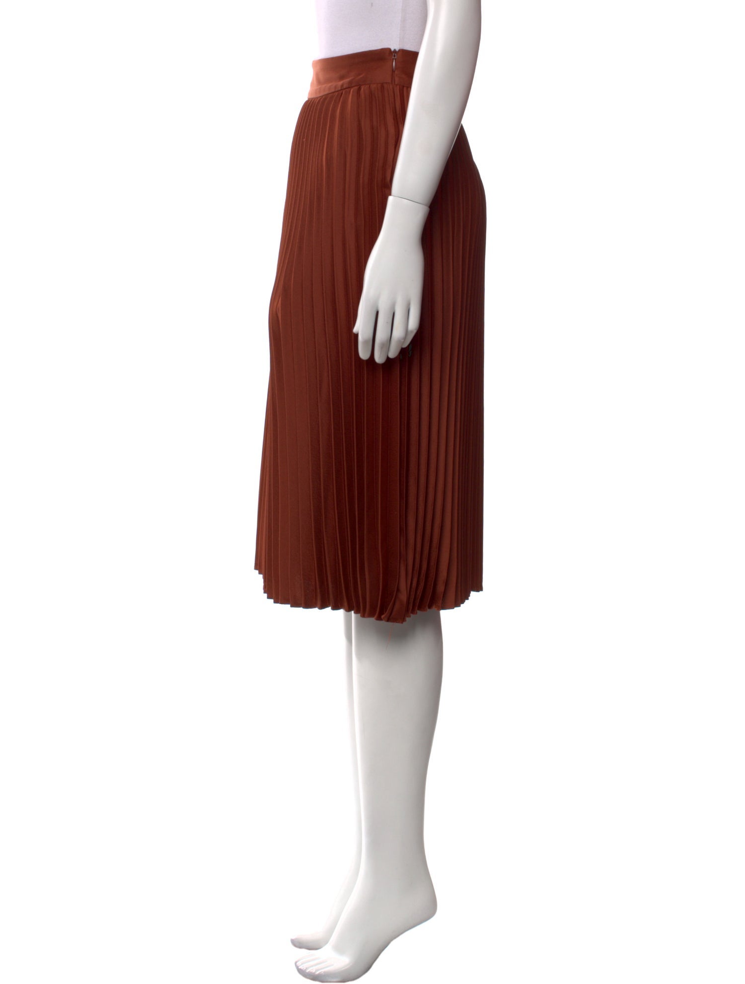 Sézane Pleated Accents Knee-Length Skirt