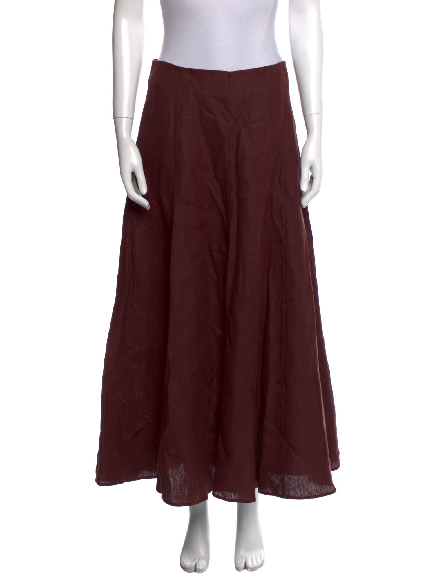 Sézane Linen Midi Length Skirt