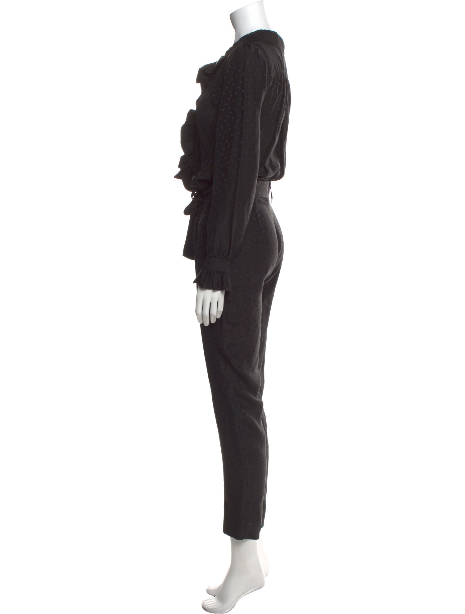 Sézane Silk V-Neck Jumpsuit