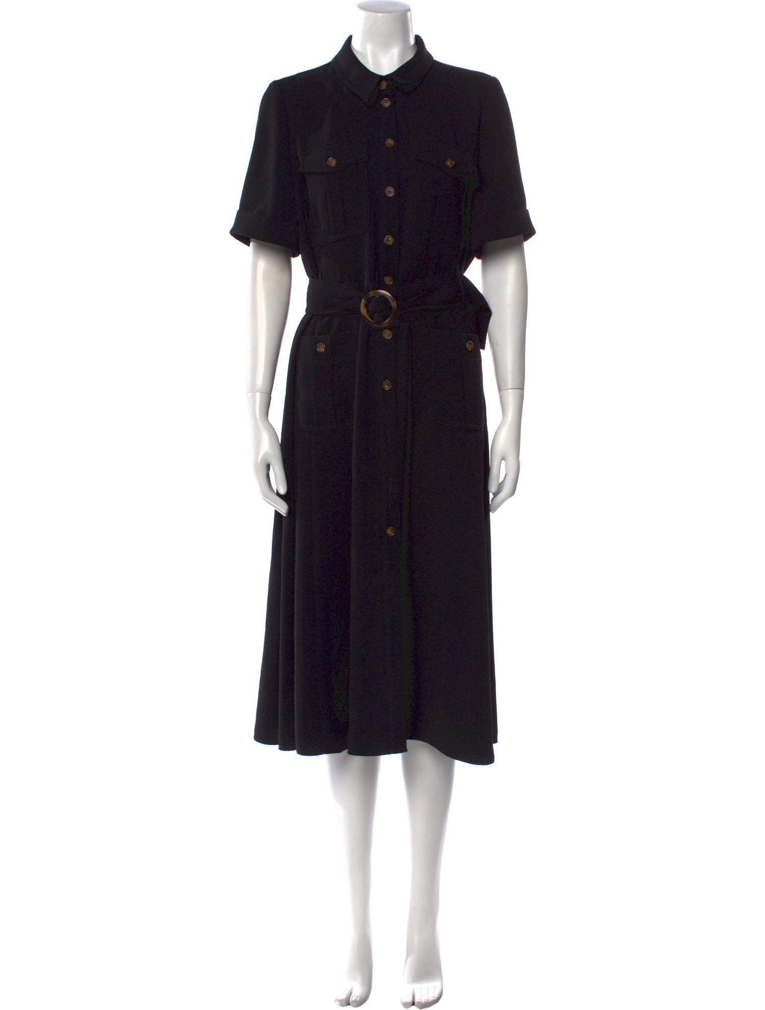 Sézane Mock Neck Midi Length Dress