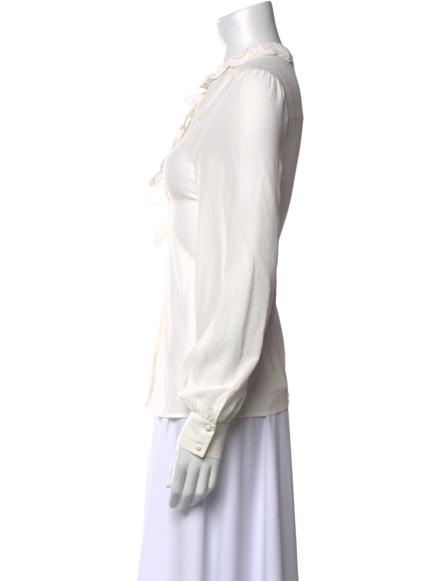 Sézane Silk V-Neck Blouse