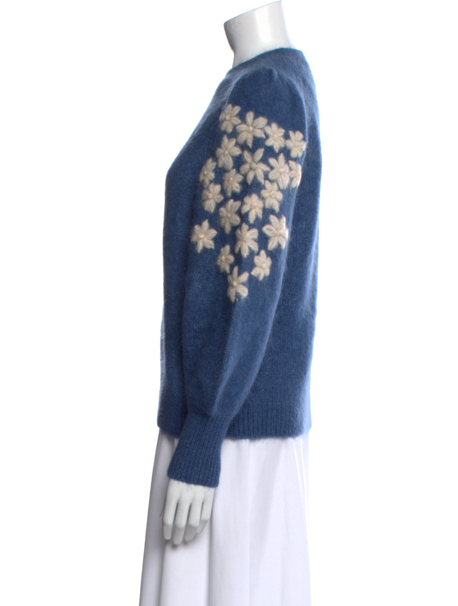 Sézane Printed Crew Neck Sweater