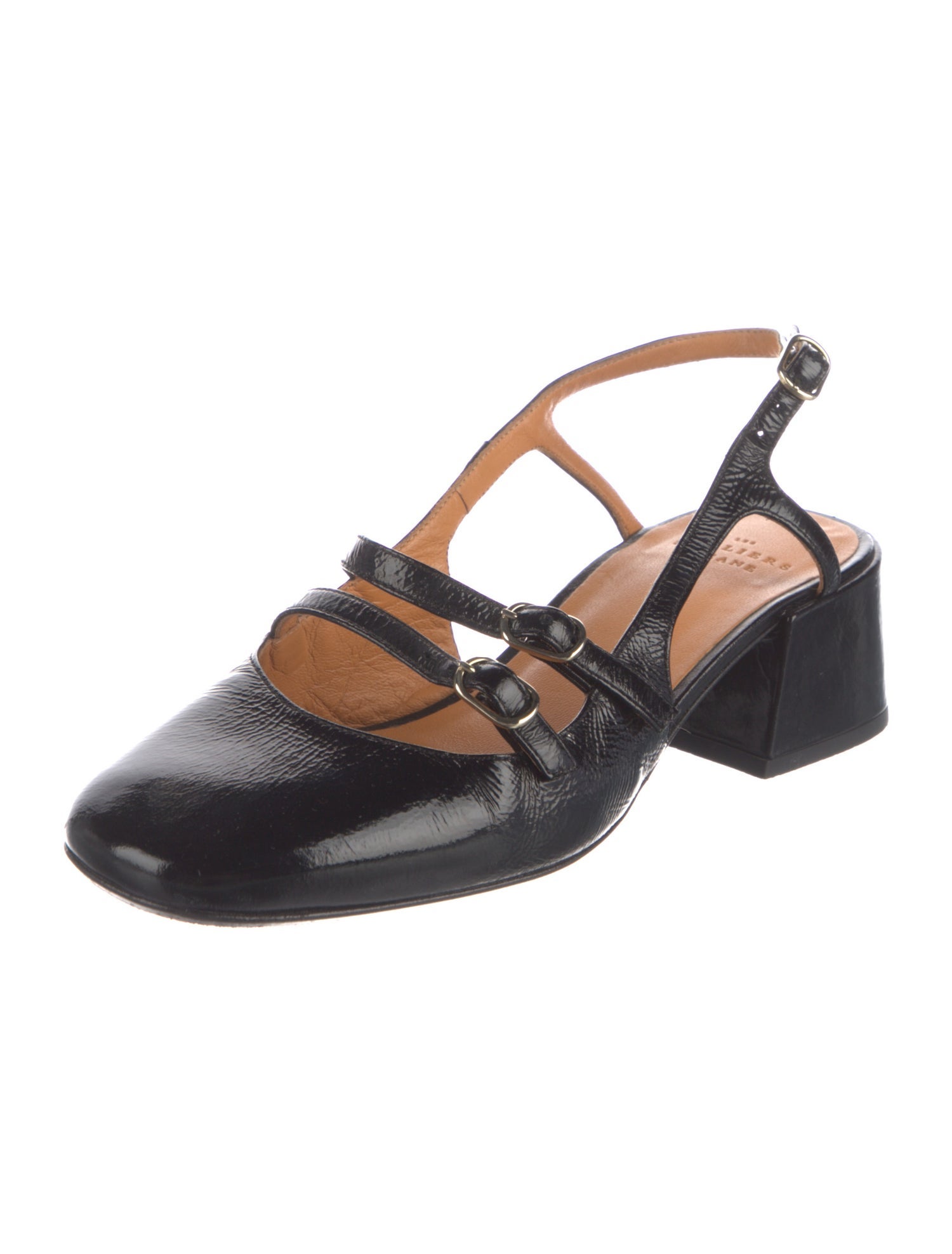 Sézane Patent Leather Slingback Pumps