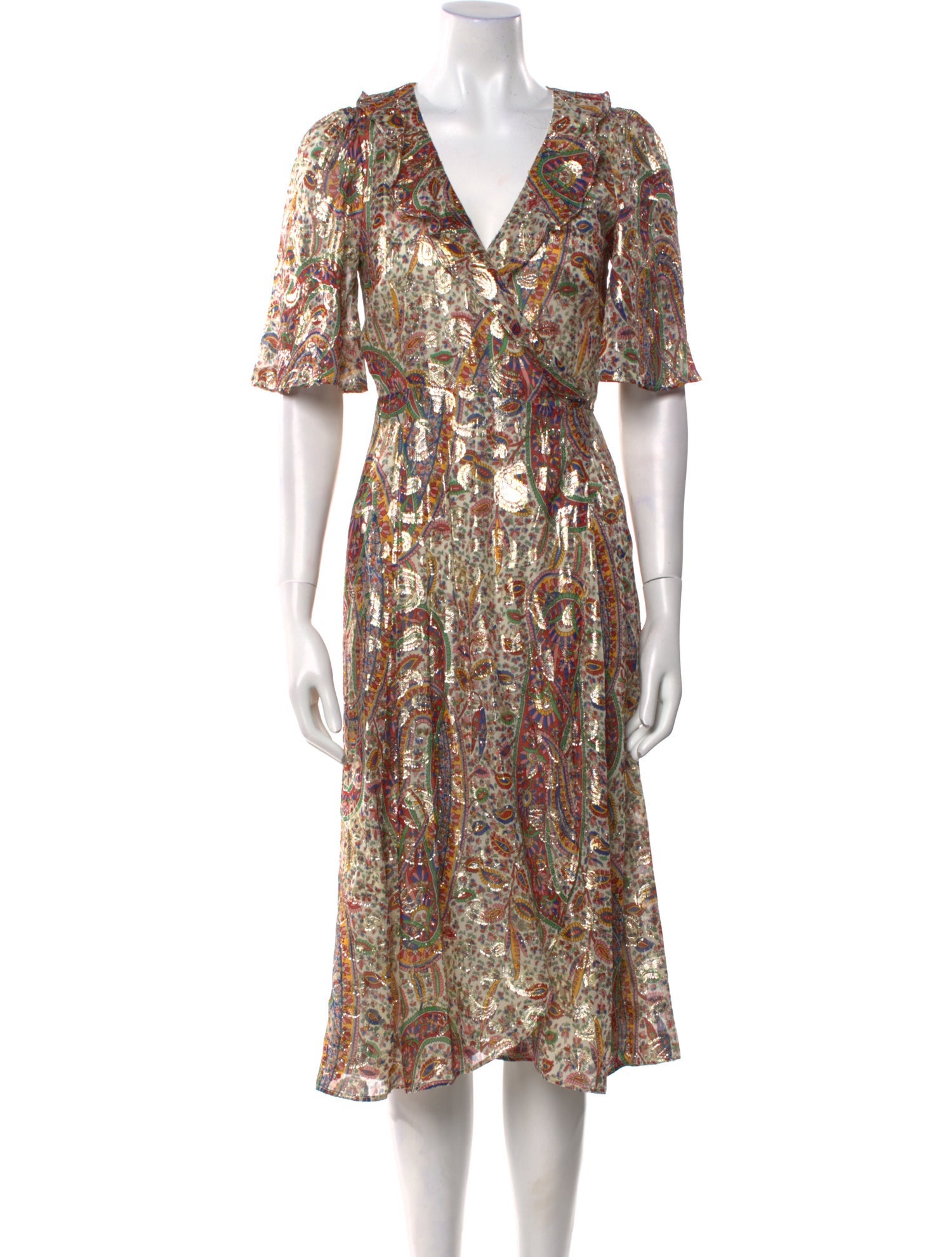 Sézane Silk Midi Length Dress w/ Tags