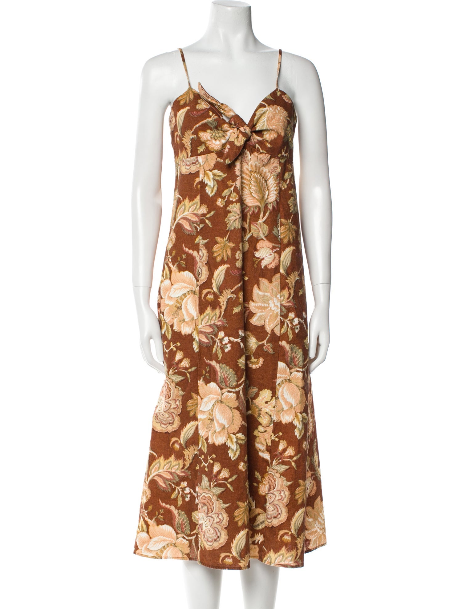 Sézane Floral Print Midi Length Dress
