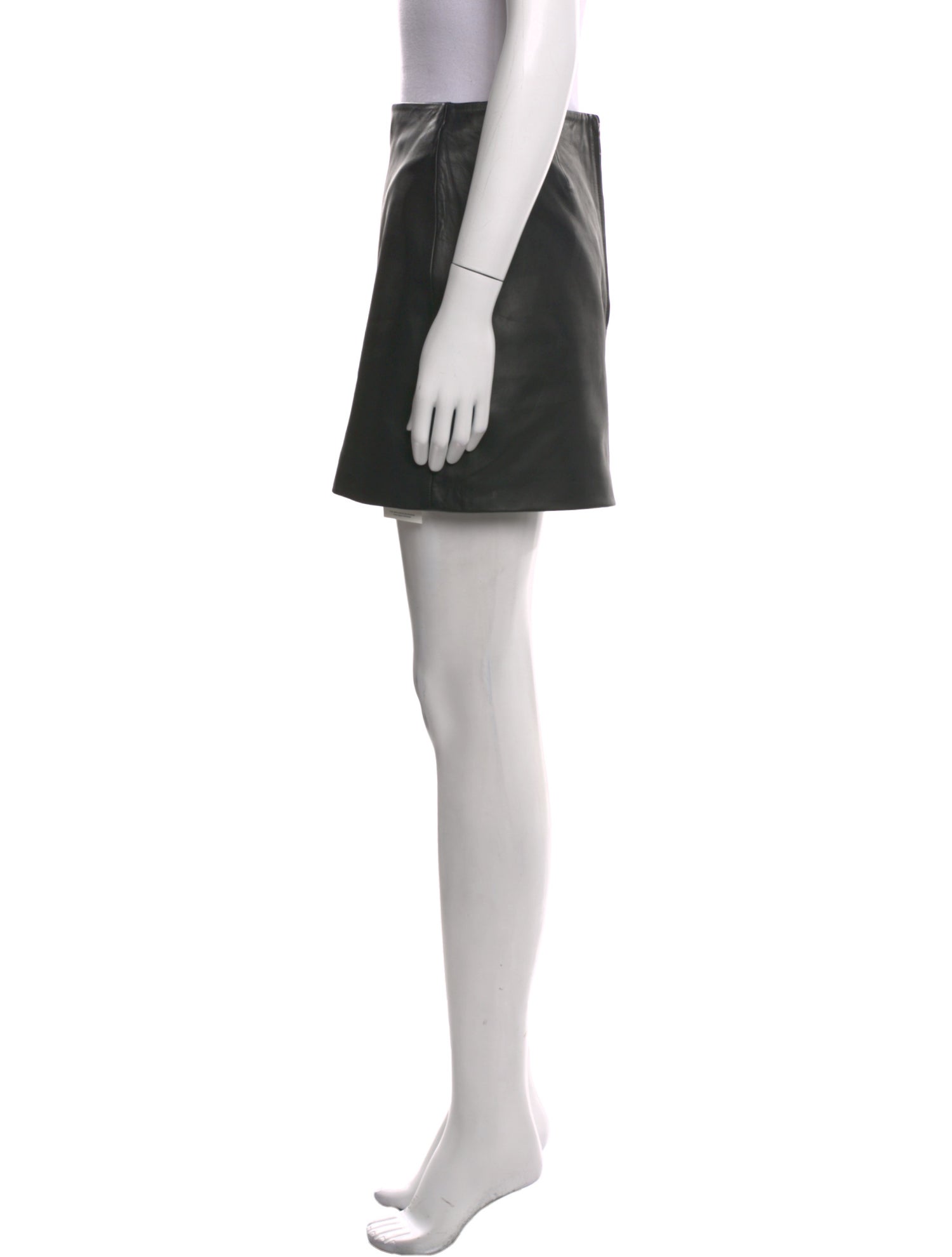 Sézane Lamb Leather Mini Skirt