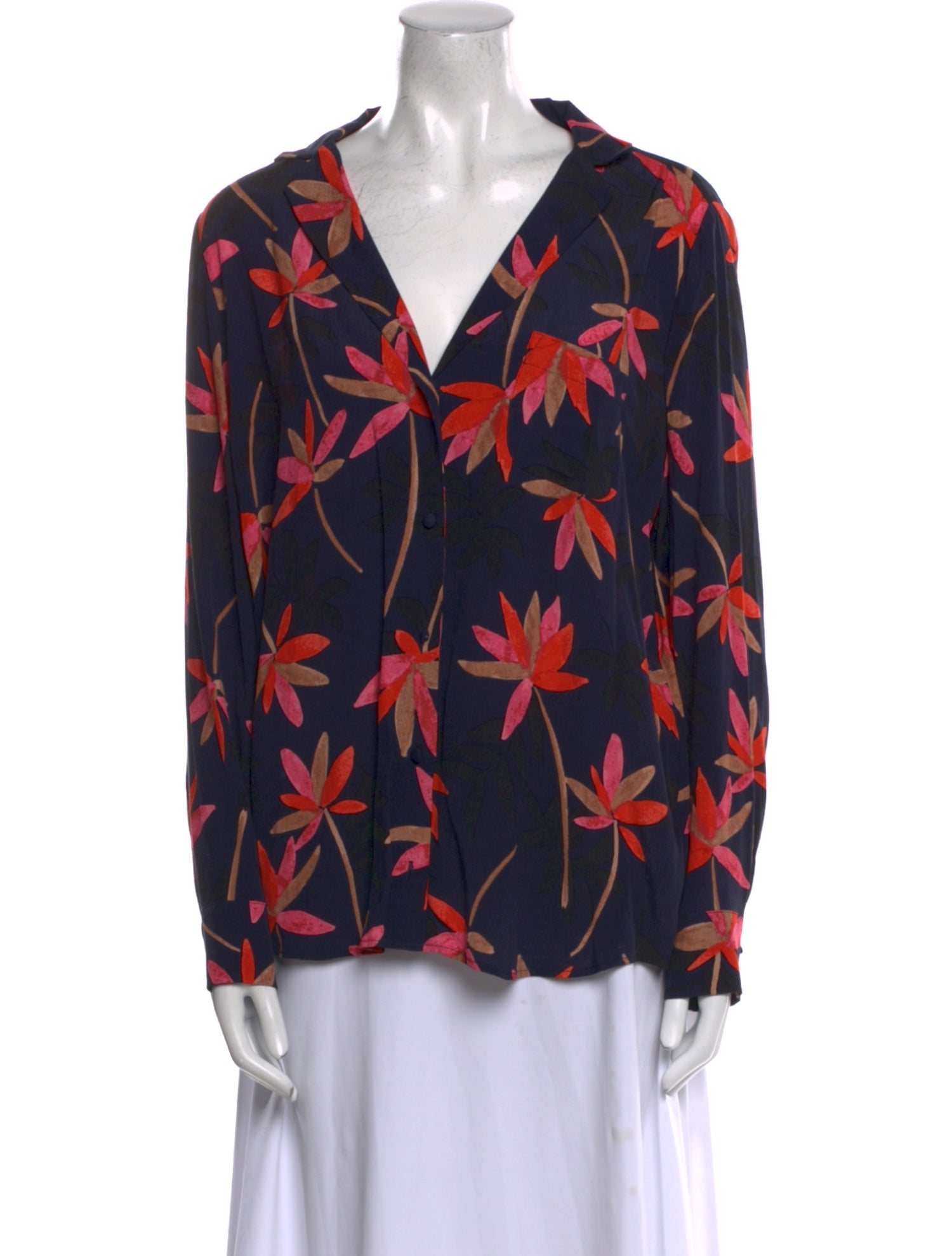 Sézane Floral Print V-Neck Blouse w/ Tags