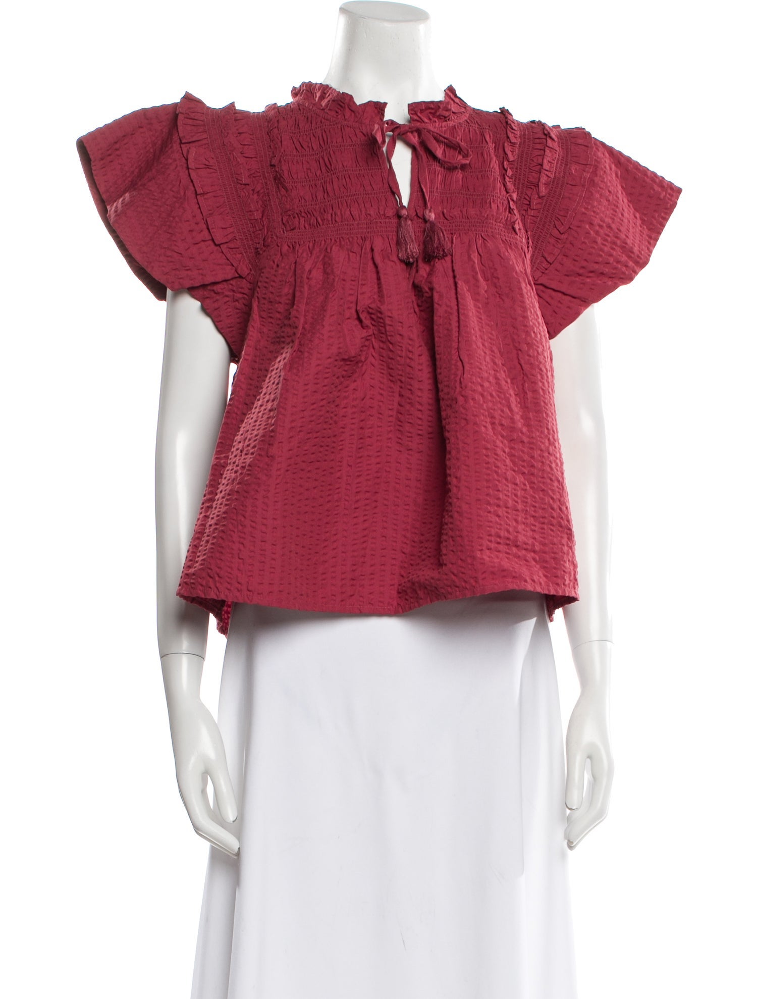 Sézane Crew Neck Short Sleeve Blouse w/ Tags