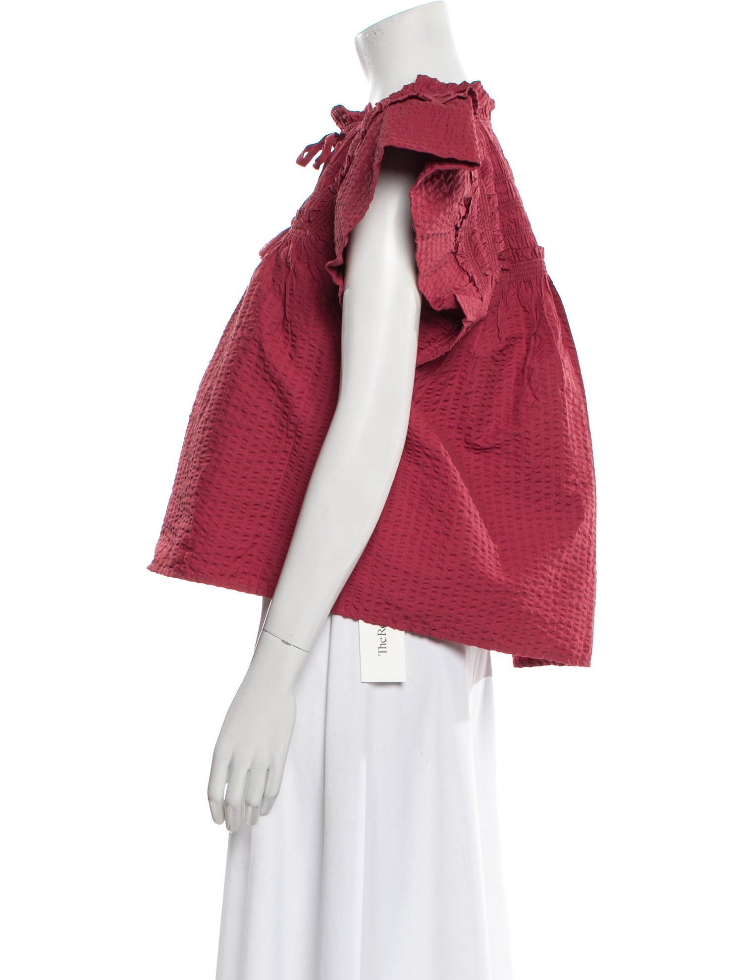 Sézane Crew Neck Short Sleeve Blouse w/ Tags