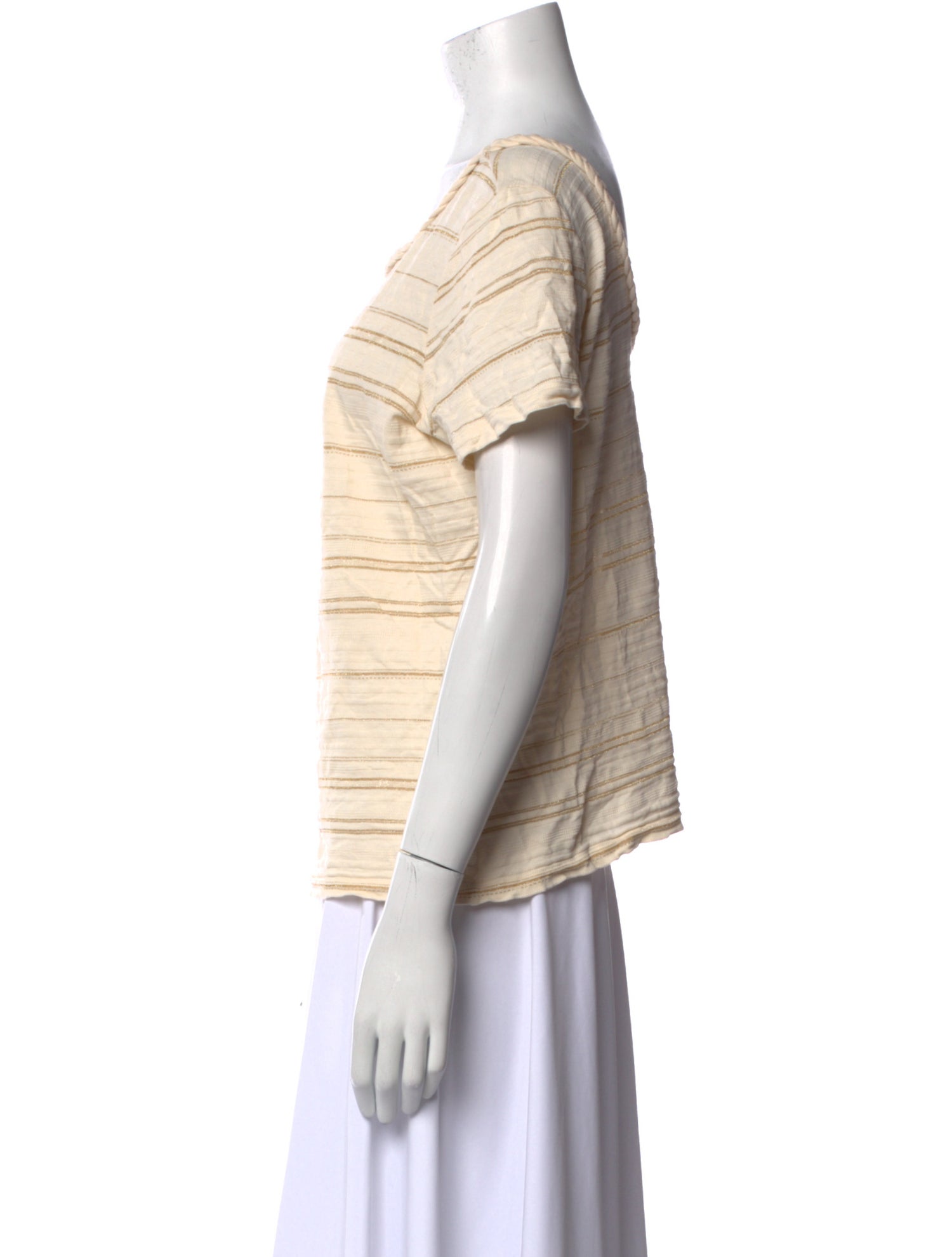 Sézane Striped Scoop Neck T-Shirt