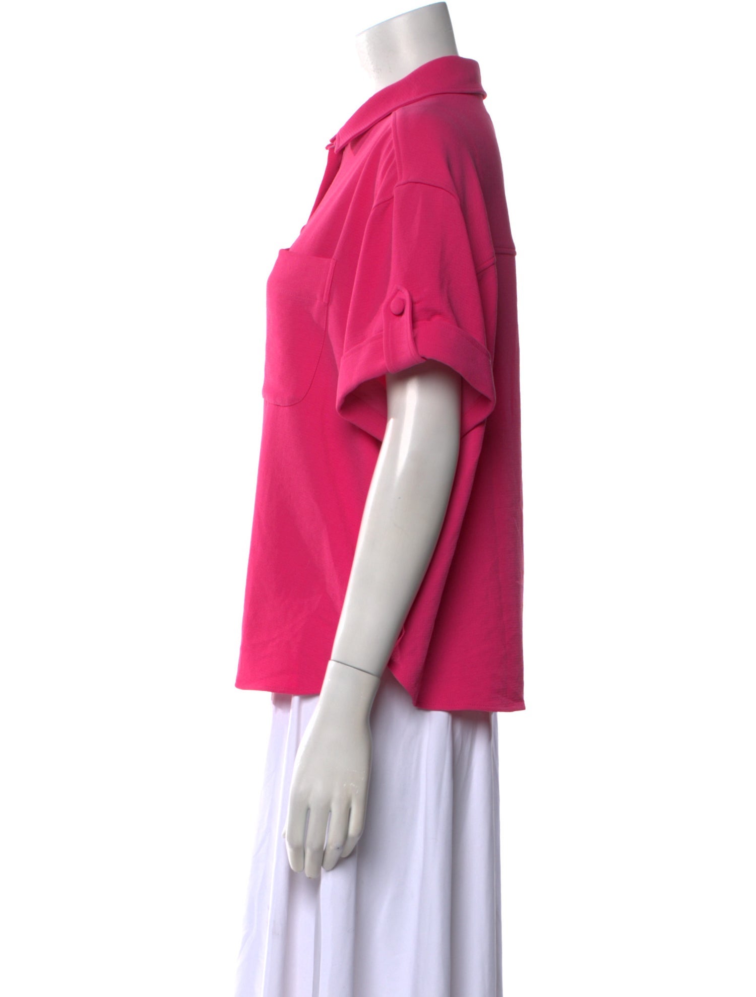 Sézane Short Sleeve Button-Up Top