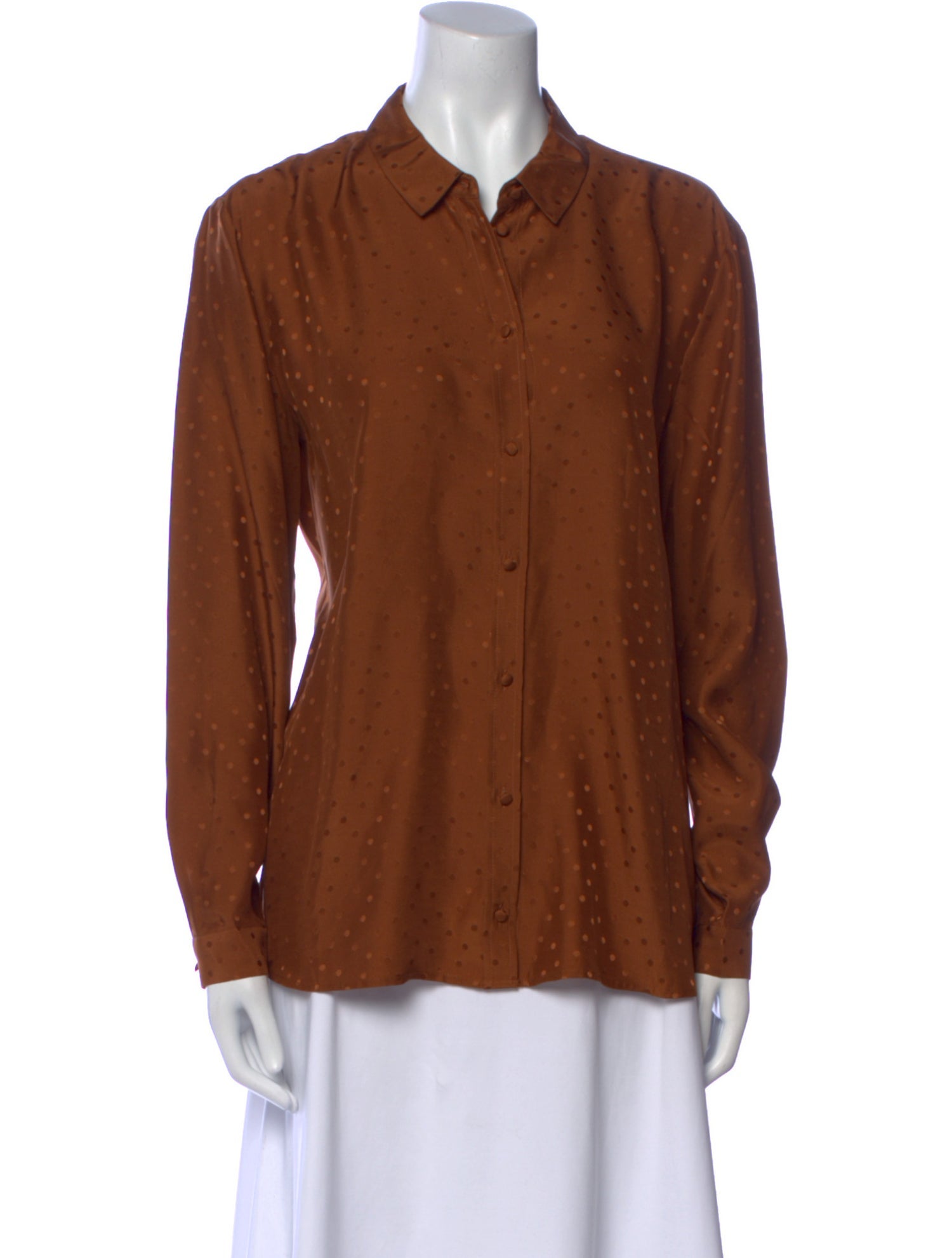 Sézane Silk Long Sleeve Button-Up Top w/ Tags