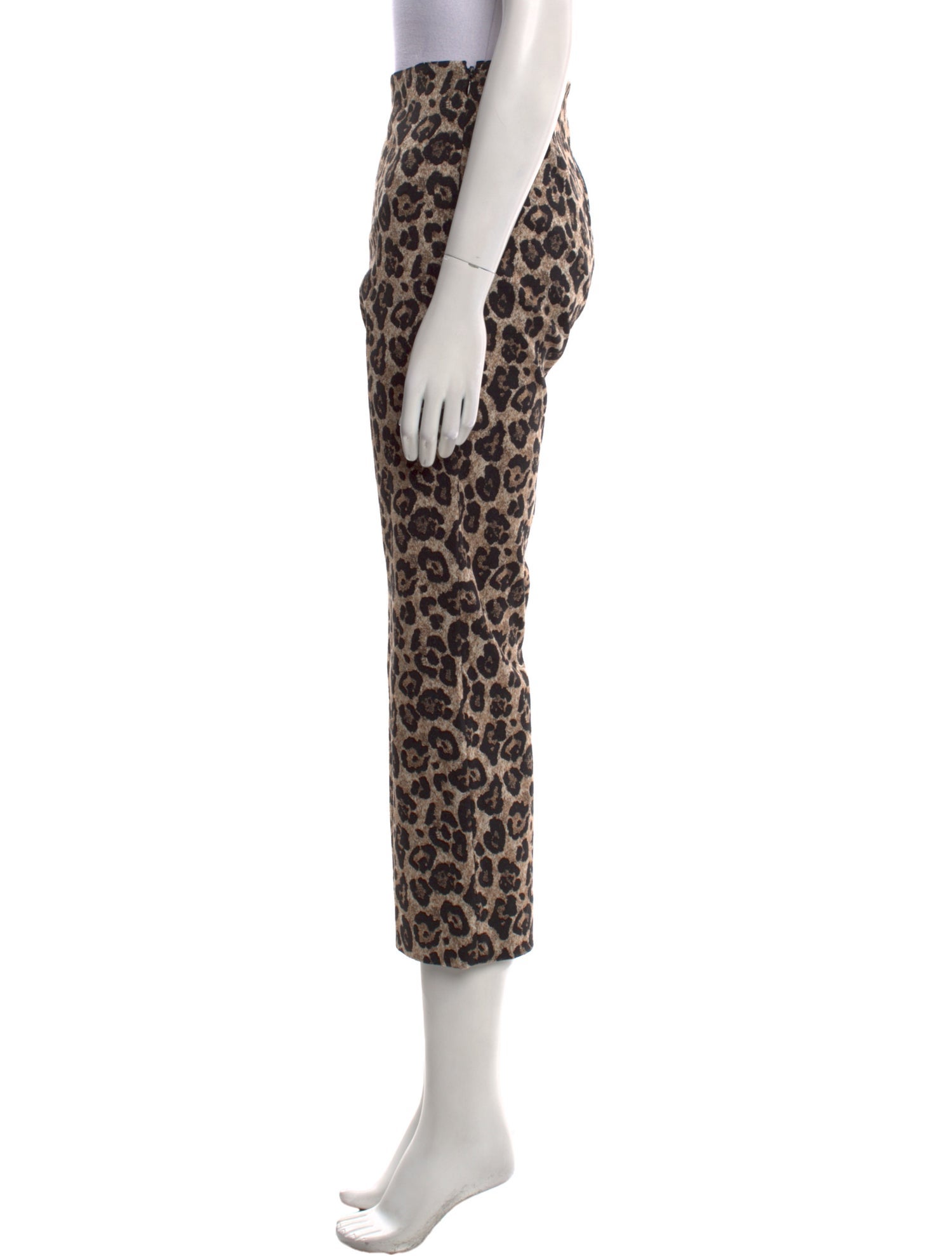 Sézane Animal Print Straight Leg Pants