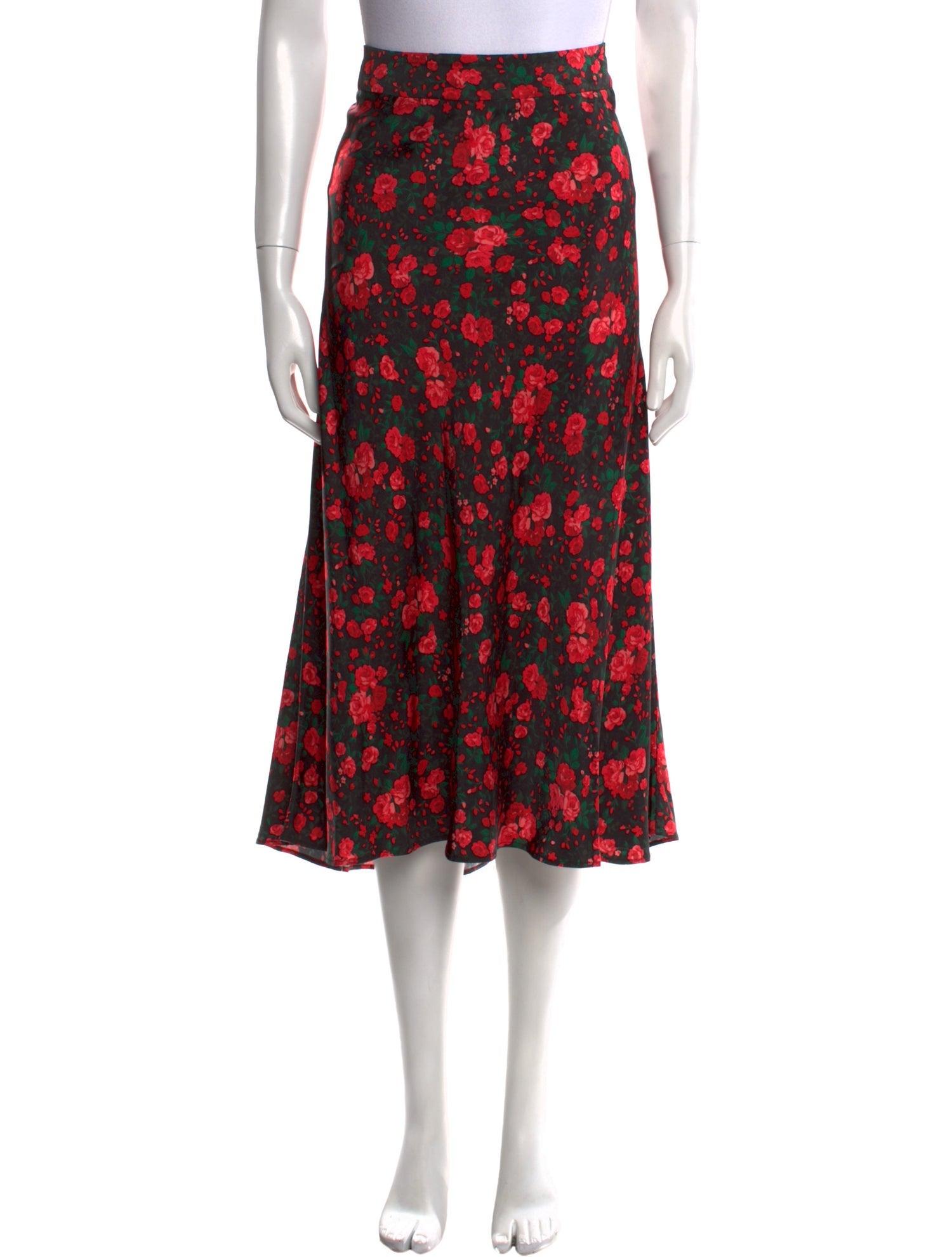 Sézane Floral Print Midi Length Skirt