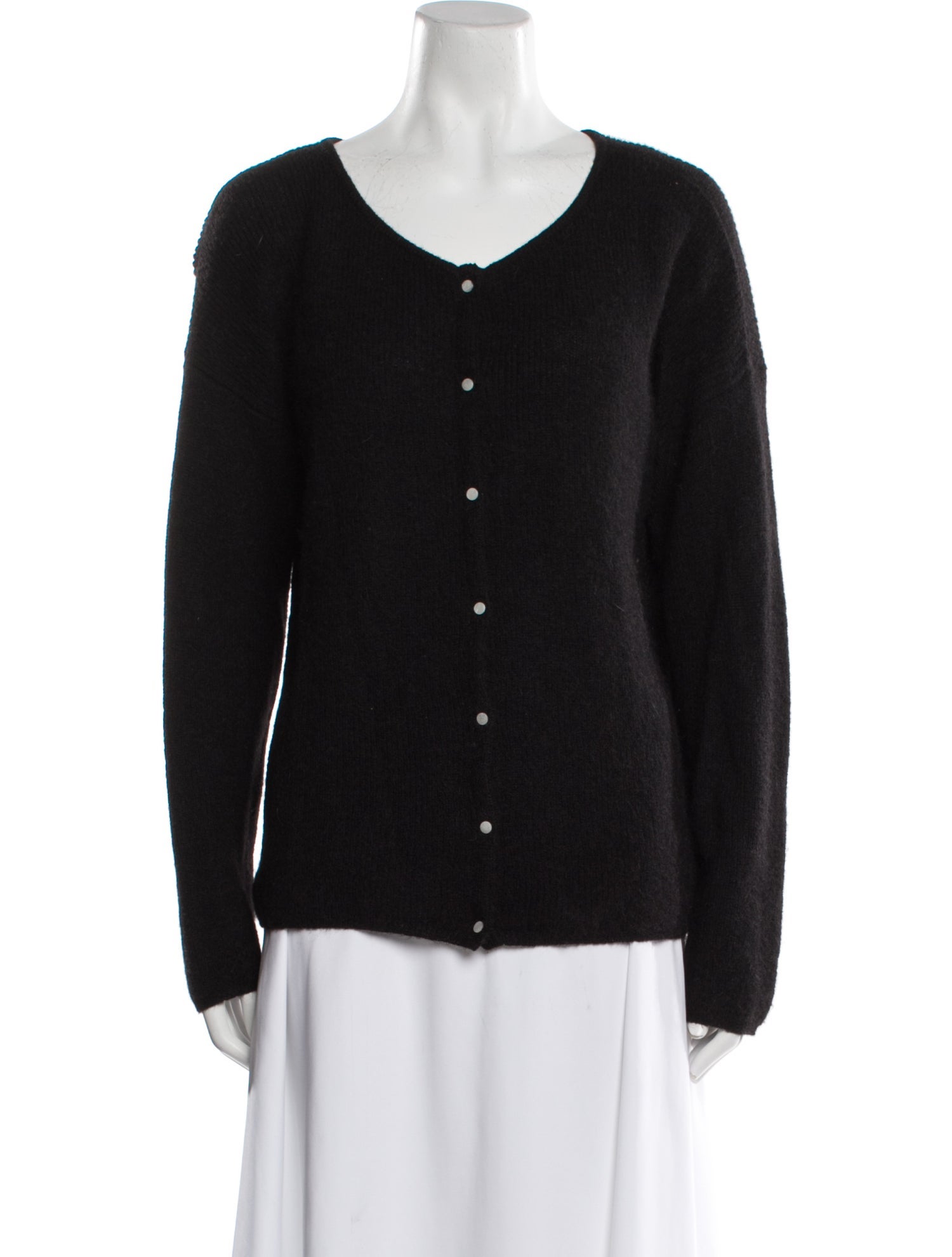 Sézane V-Neck Long Sleeve Button-Up Top