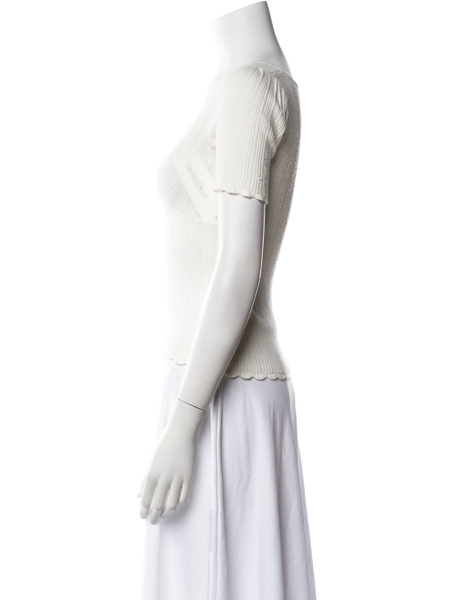 Sézane V-Neck Short Sleeve Top