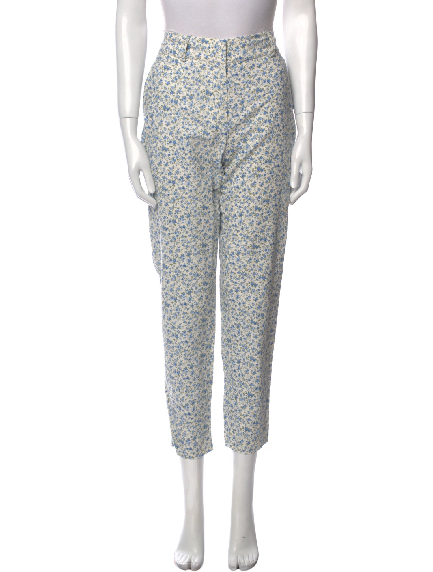 Sézane Floral Print Skinny Leg Pants