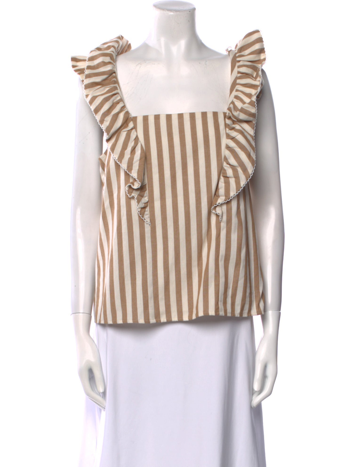 Sézane Striped Square Neckline Top w/ Tags