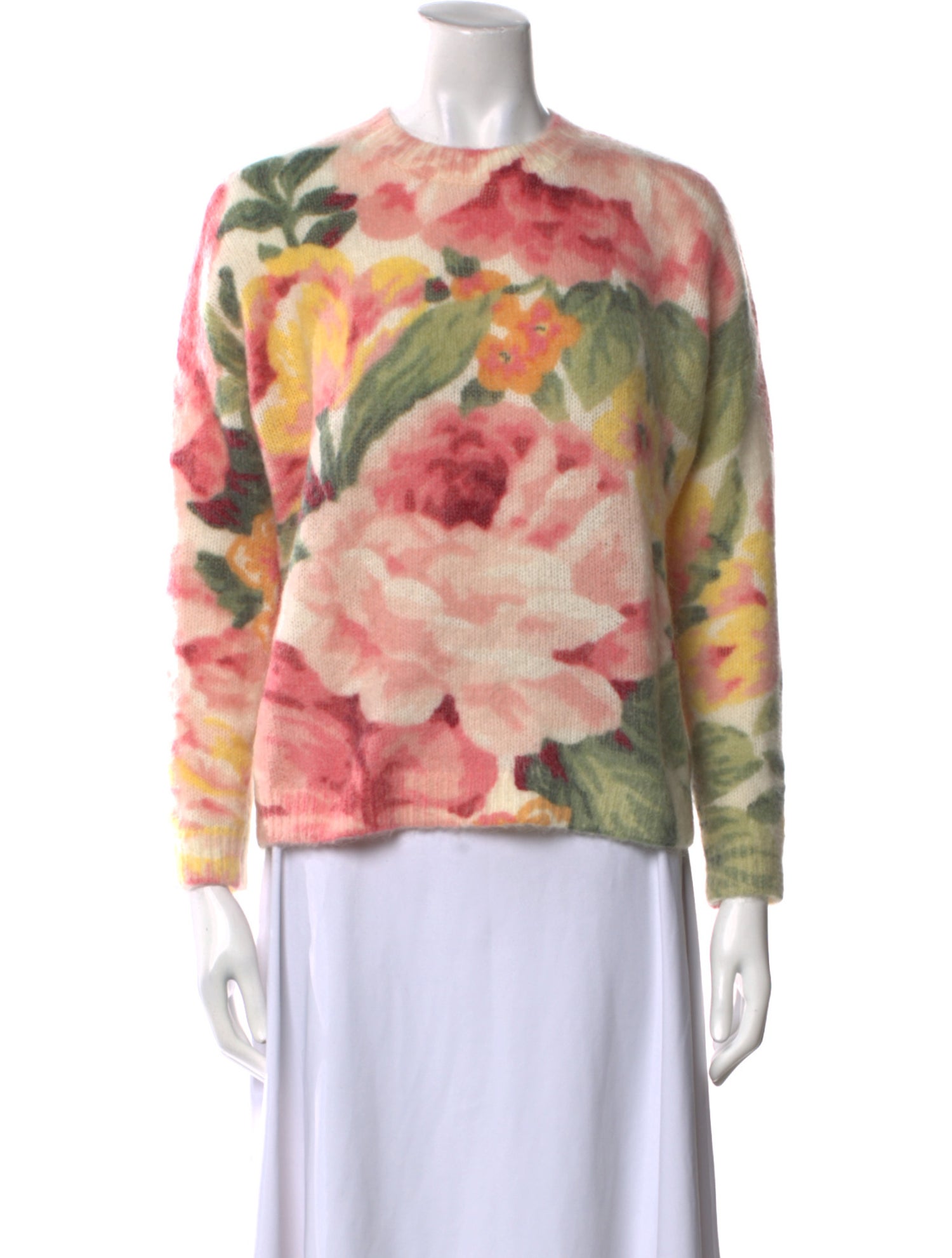 Sézane Printed Crew Neck Sweater