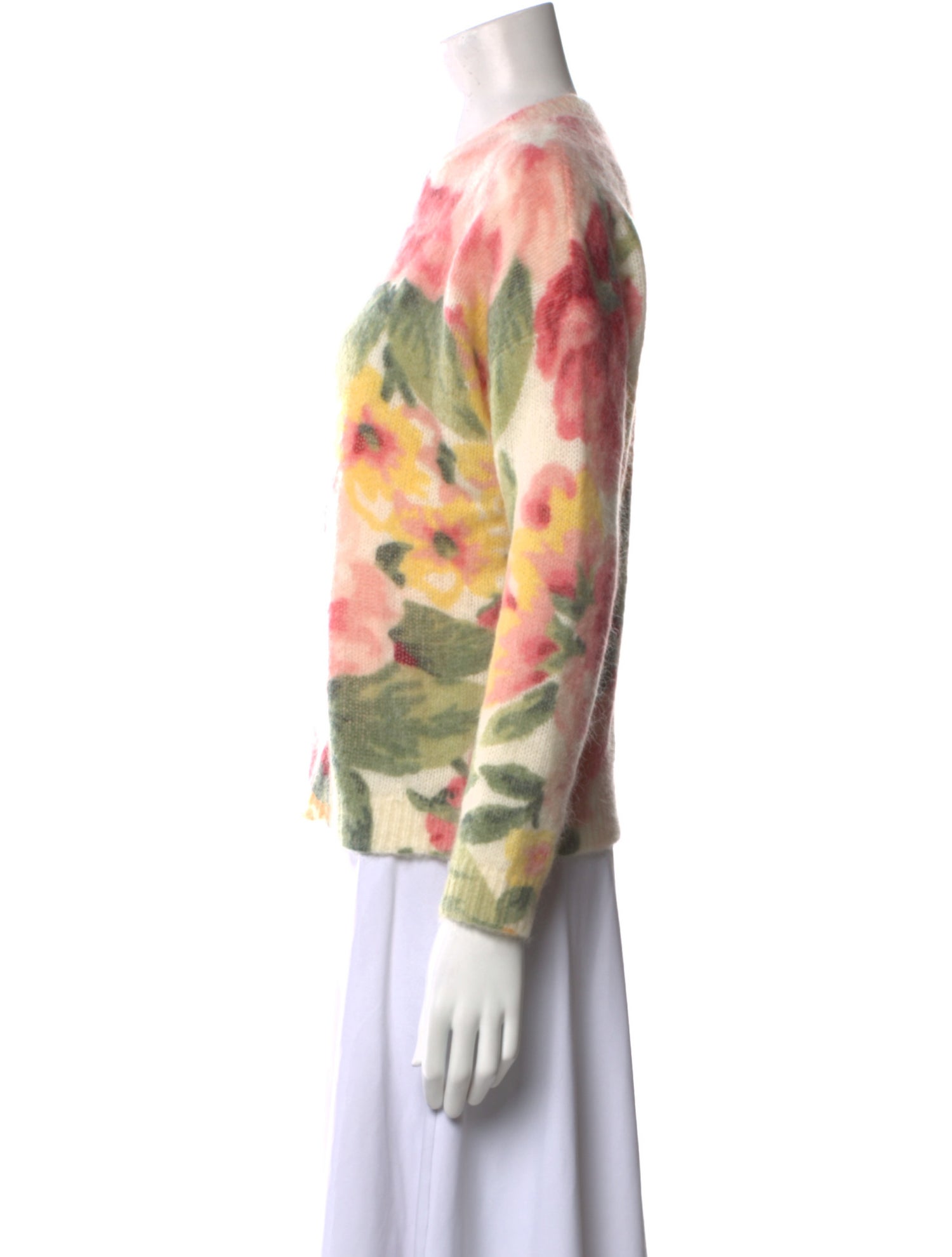 Sézane Printed Crew Neck Sweater