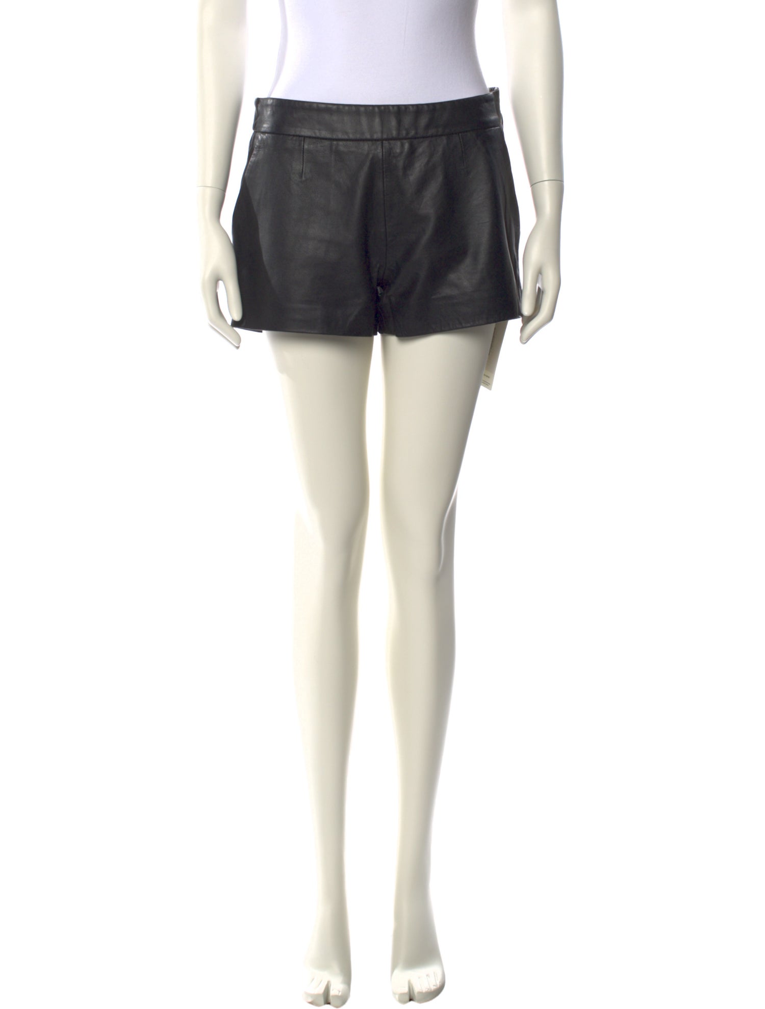 Sézane Leather Mini Shorts