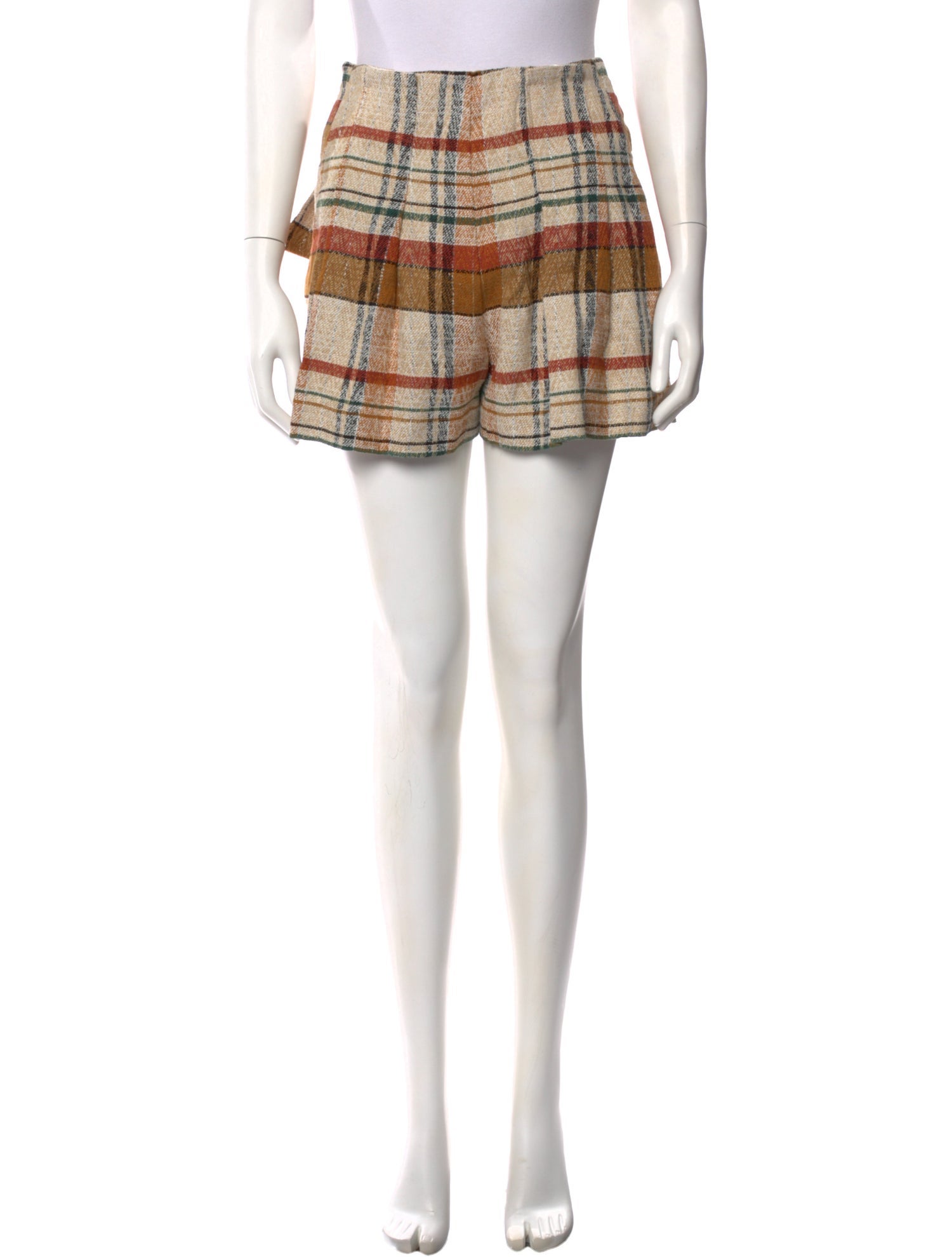 Sézane Plaid Print Mini Shorts w/ Tags