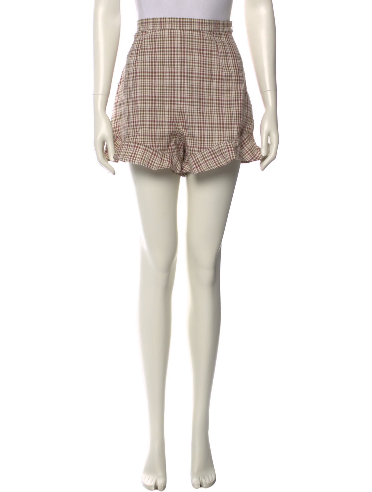 Sézane Plaid Print Mini Shorts w/ Tags