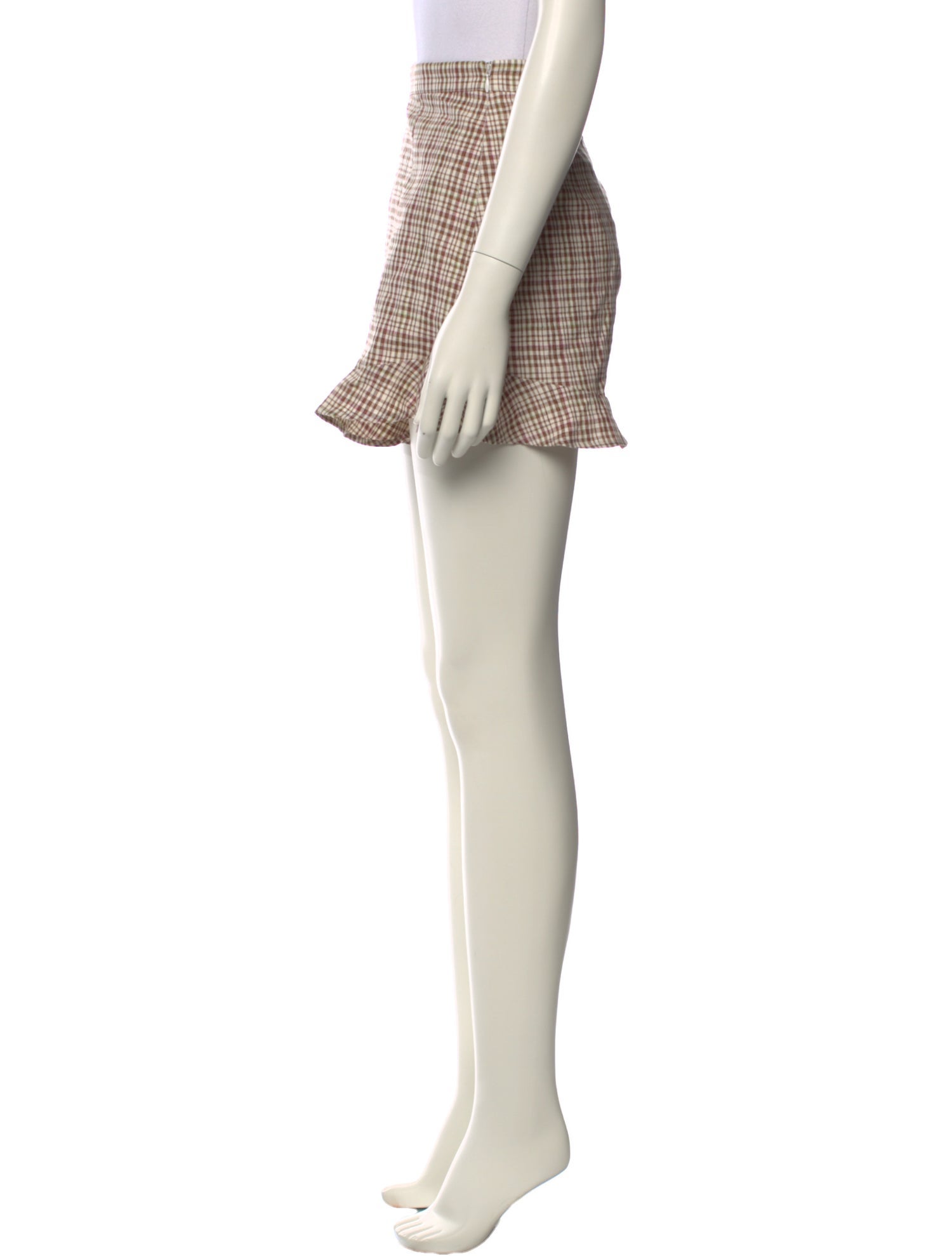 Sézane Plaid Print Mini Shorts w/ Tags