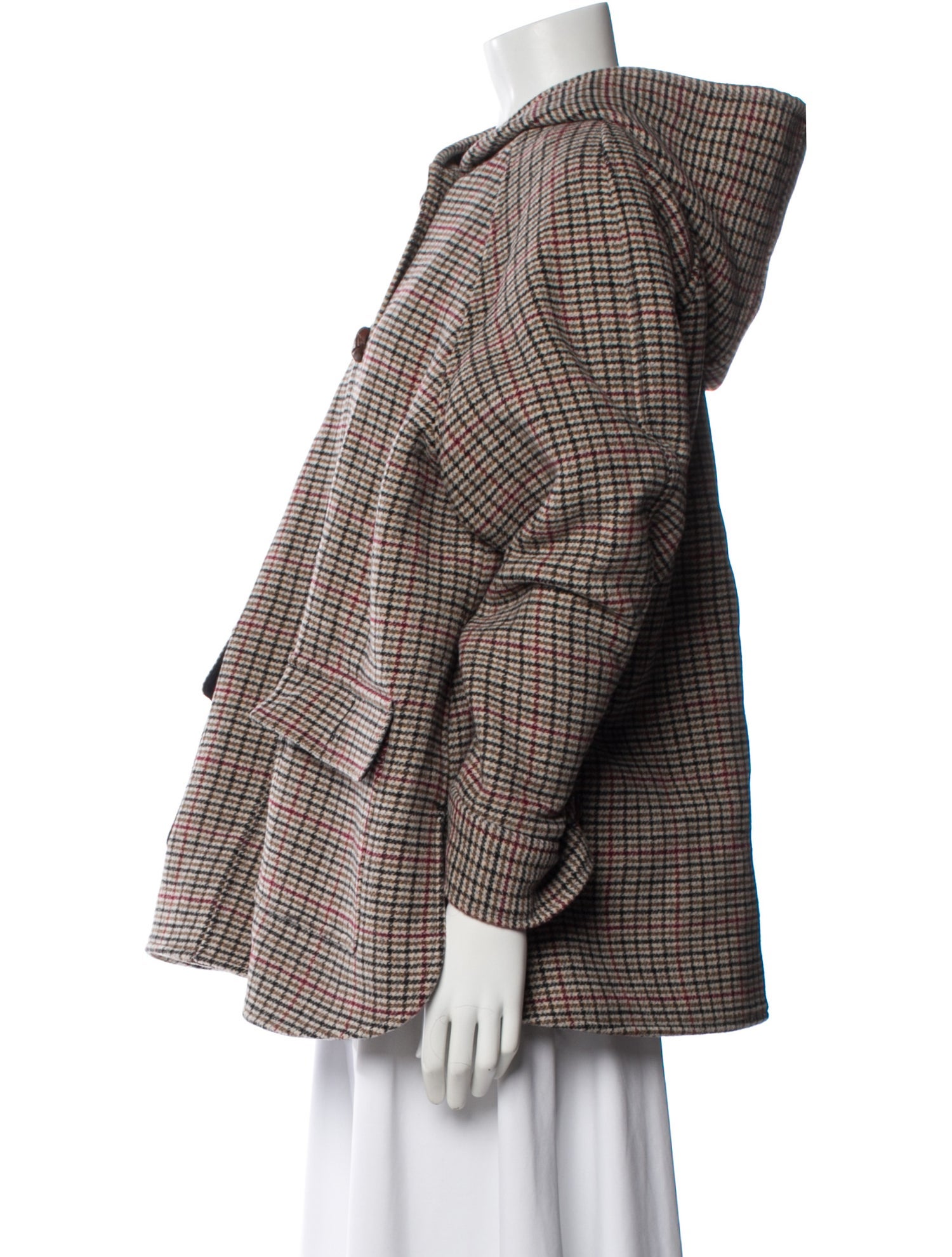 Sézane Wool Plaid Print Coat w/ Tags