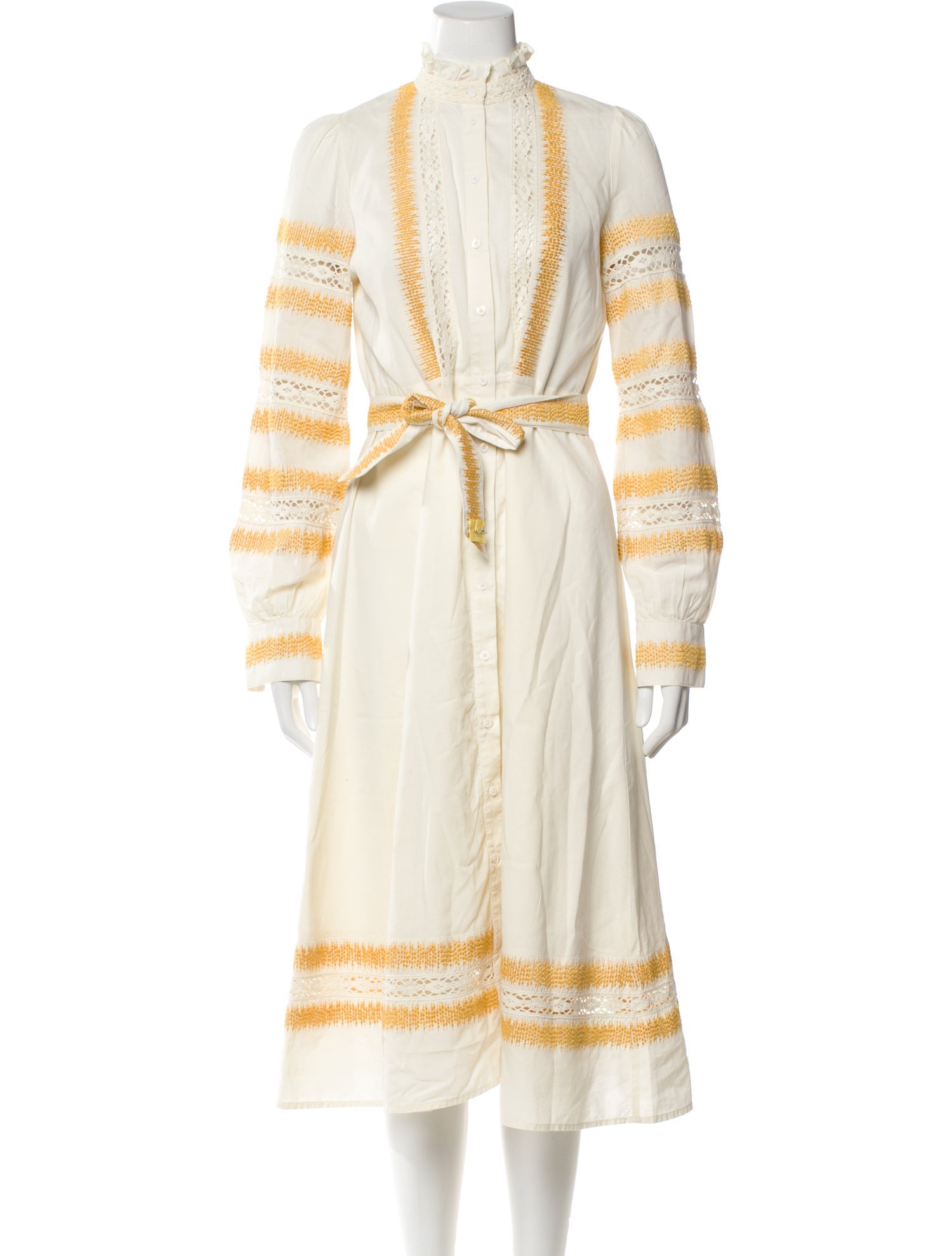 Sézane Mock Neck Midi Length Dress