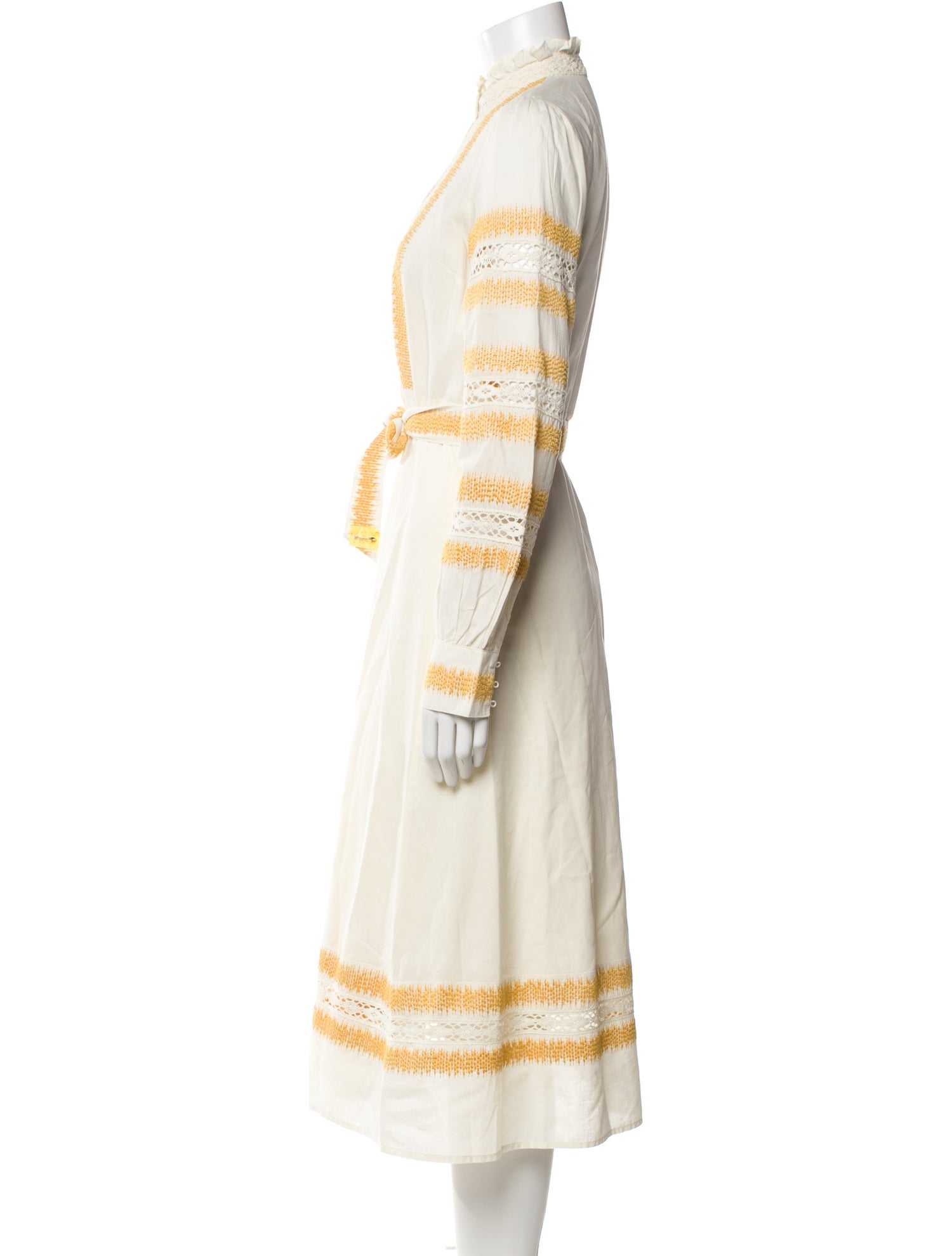 Sézane Mock Neck Midi Length Dress