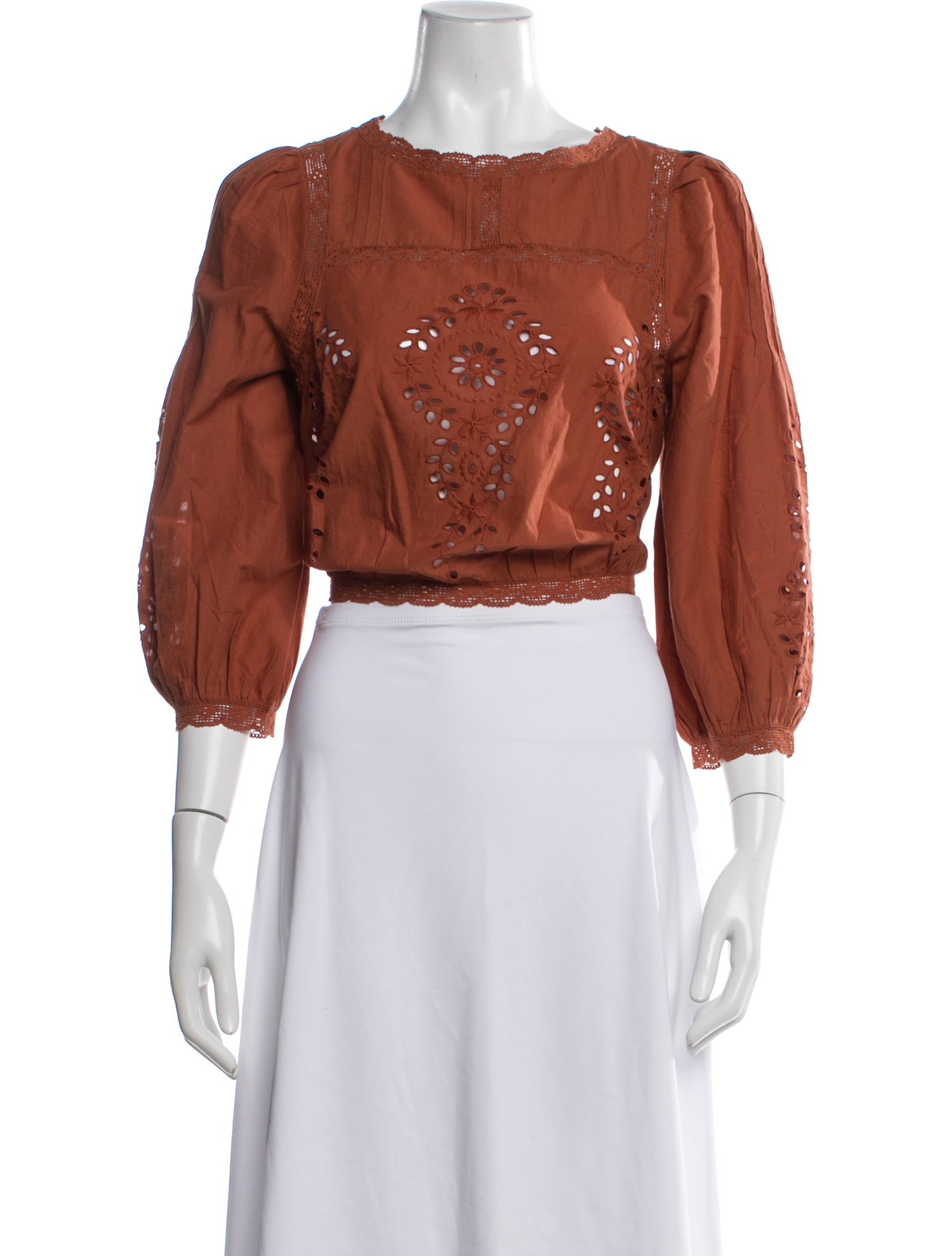 Sézane Crew Neck Three-Quarter Sleeve Blouse w/ Tags