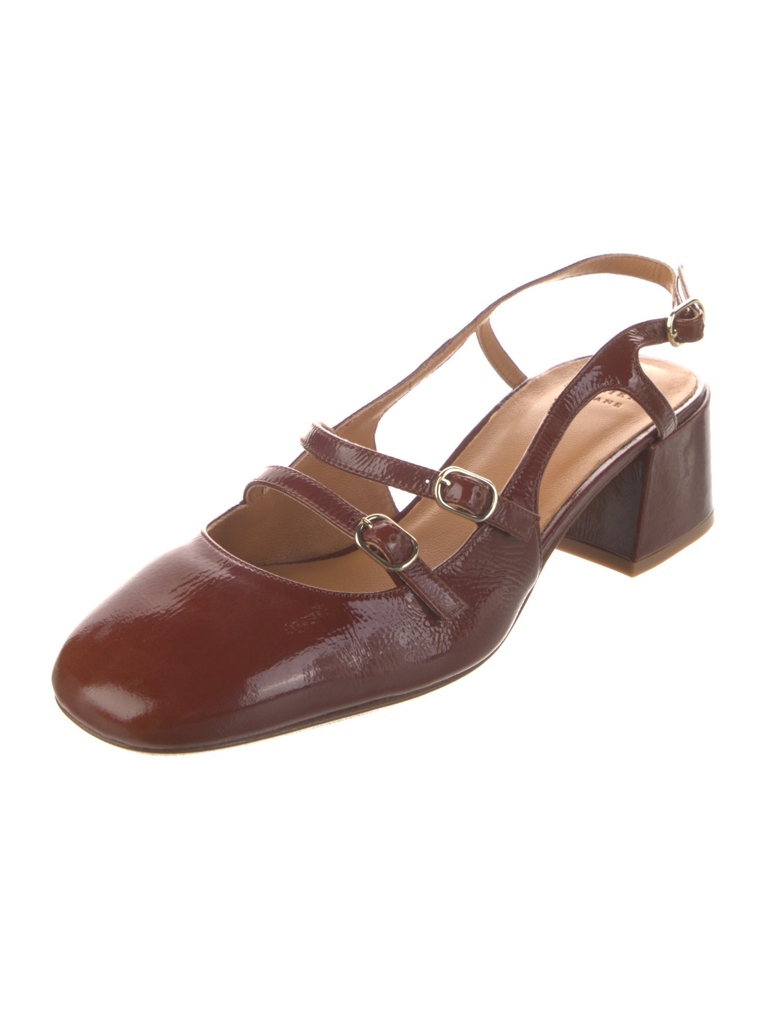 Sézane Patent Leather Slingback Pumps