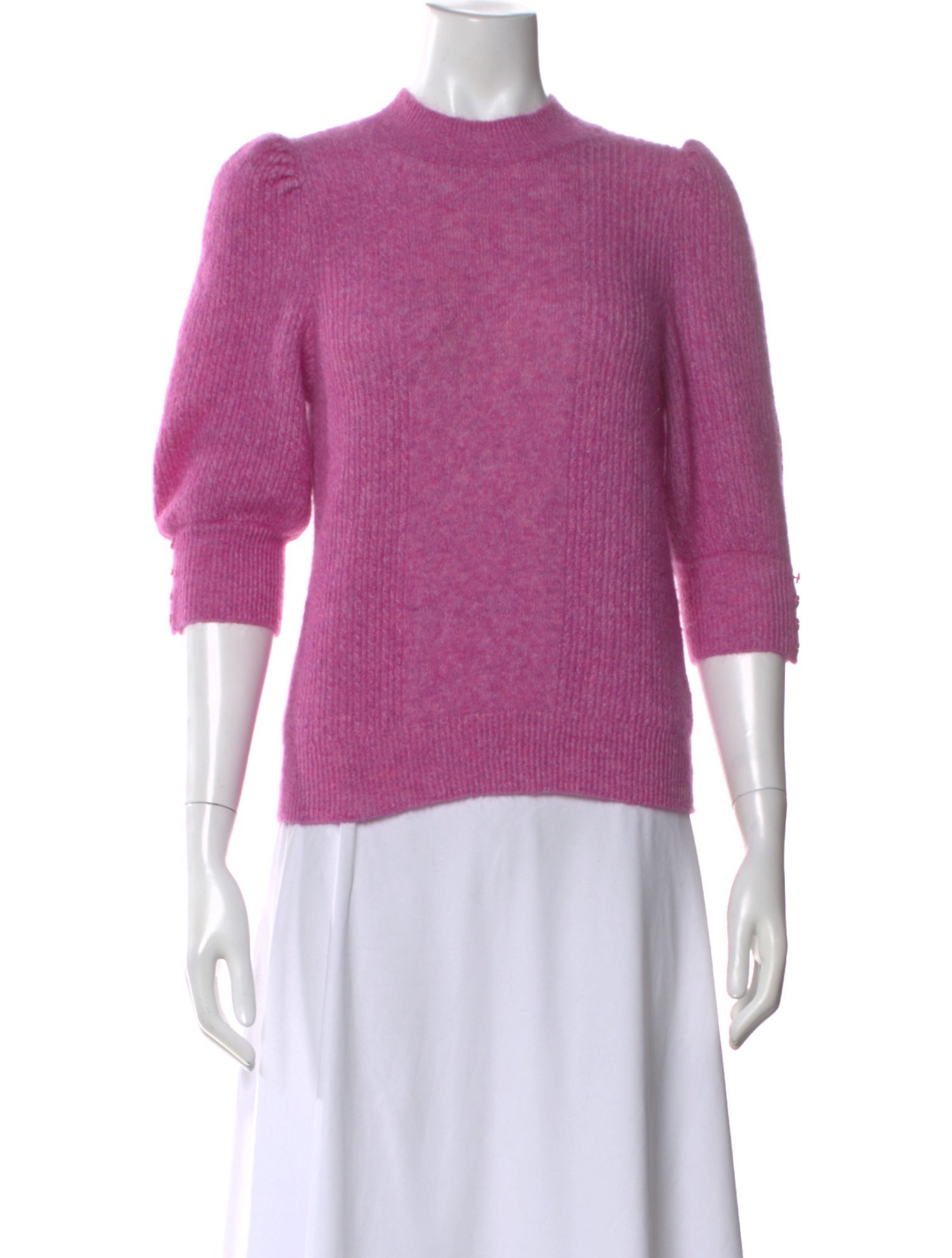 Sézane Mock Neck Three-Quarter Sleeve Top w/ Tags