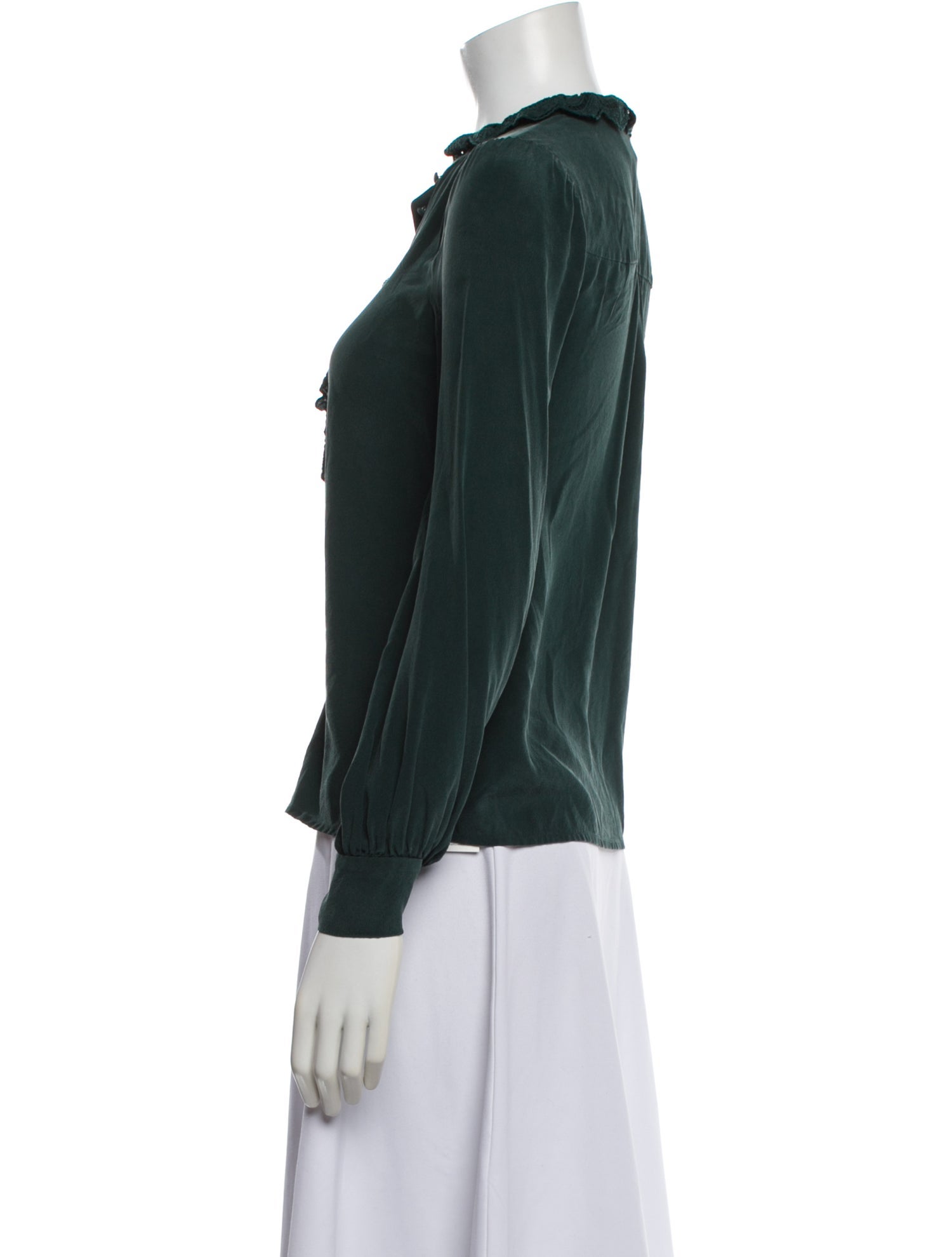 Sézane Silk V-Neck Blouse