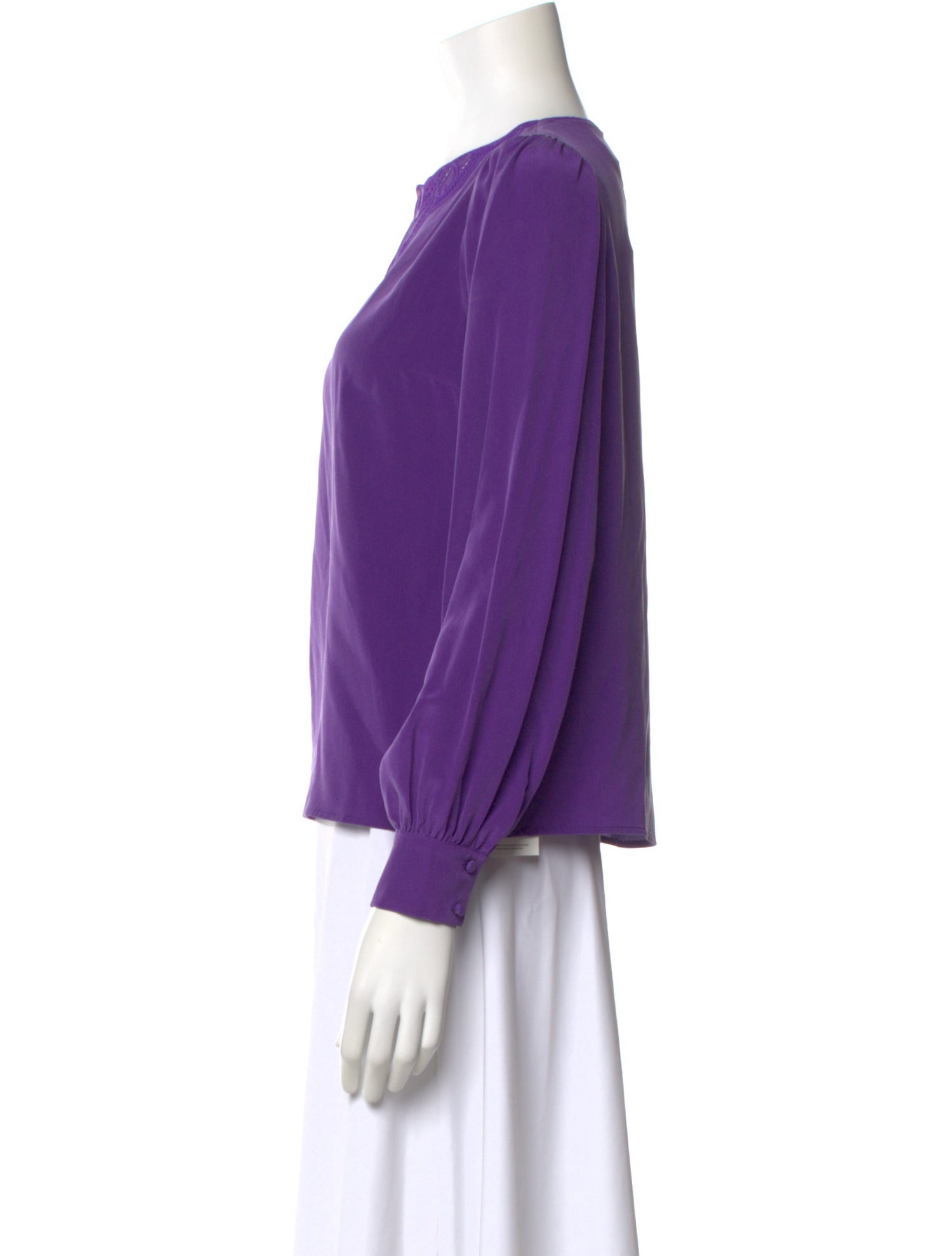 Sézane Silk Crew Neck Blouse