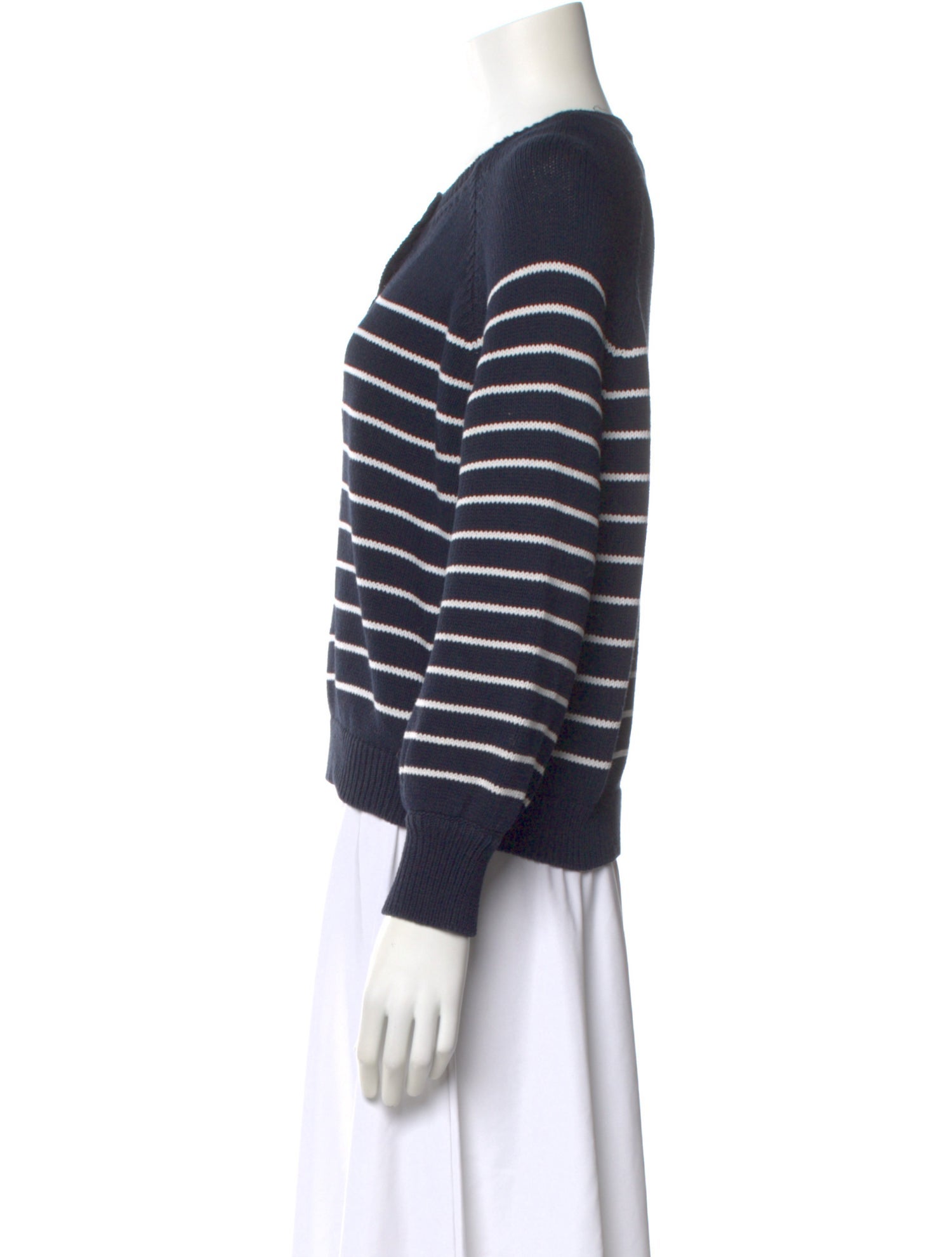 Sézane Striped Crew Neck Sweater
