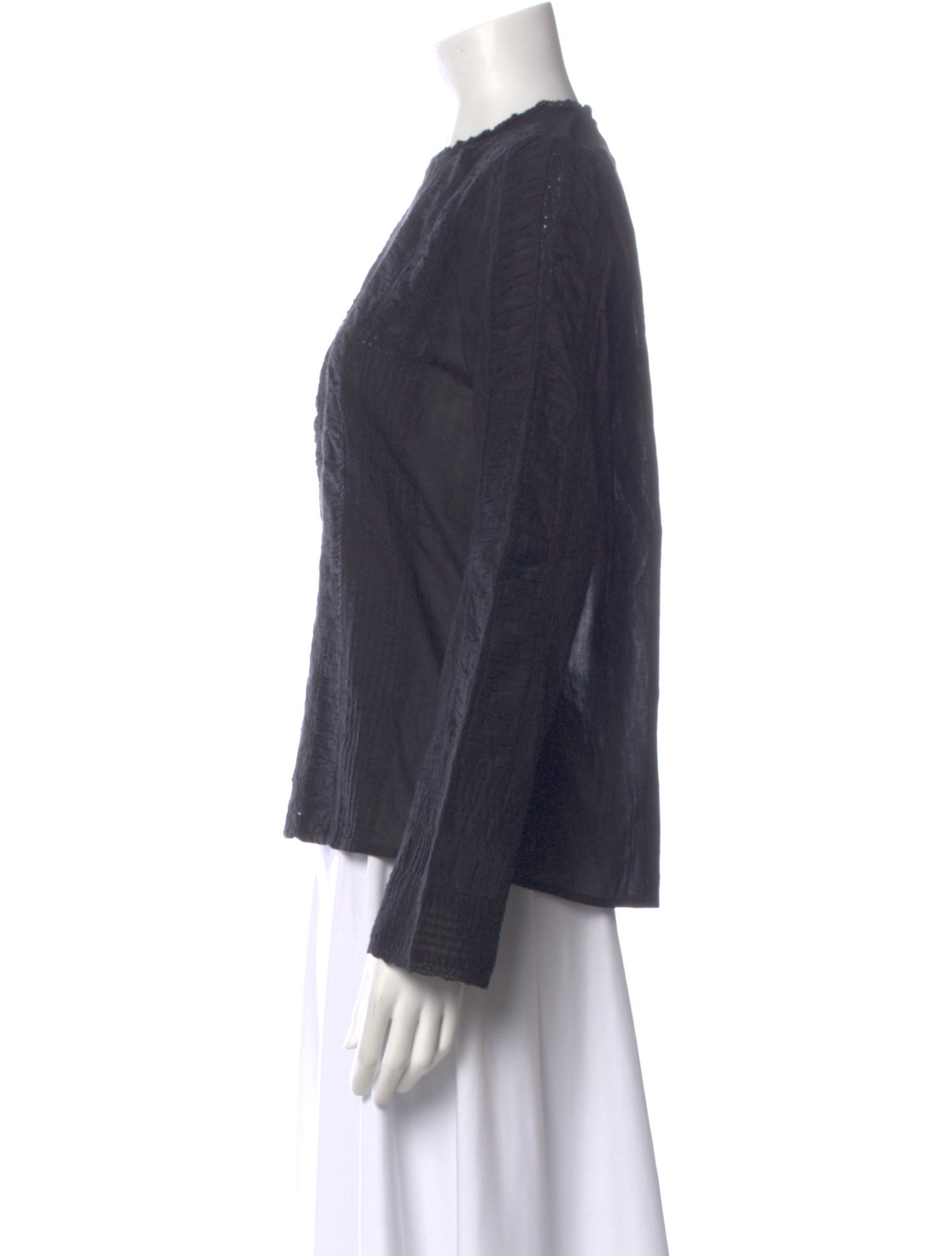 Sézane Lace Pattern Crew Neck Blouse w/ Tags